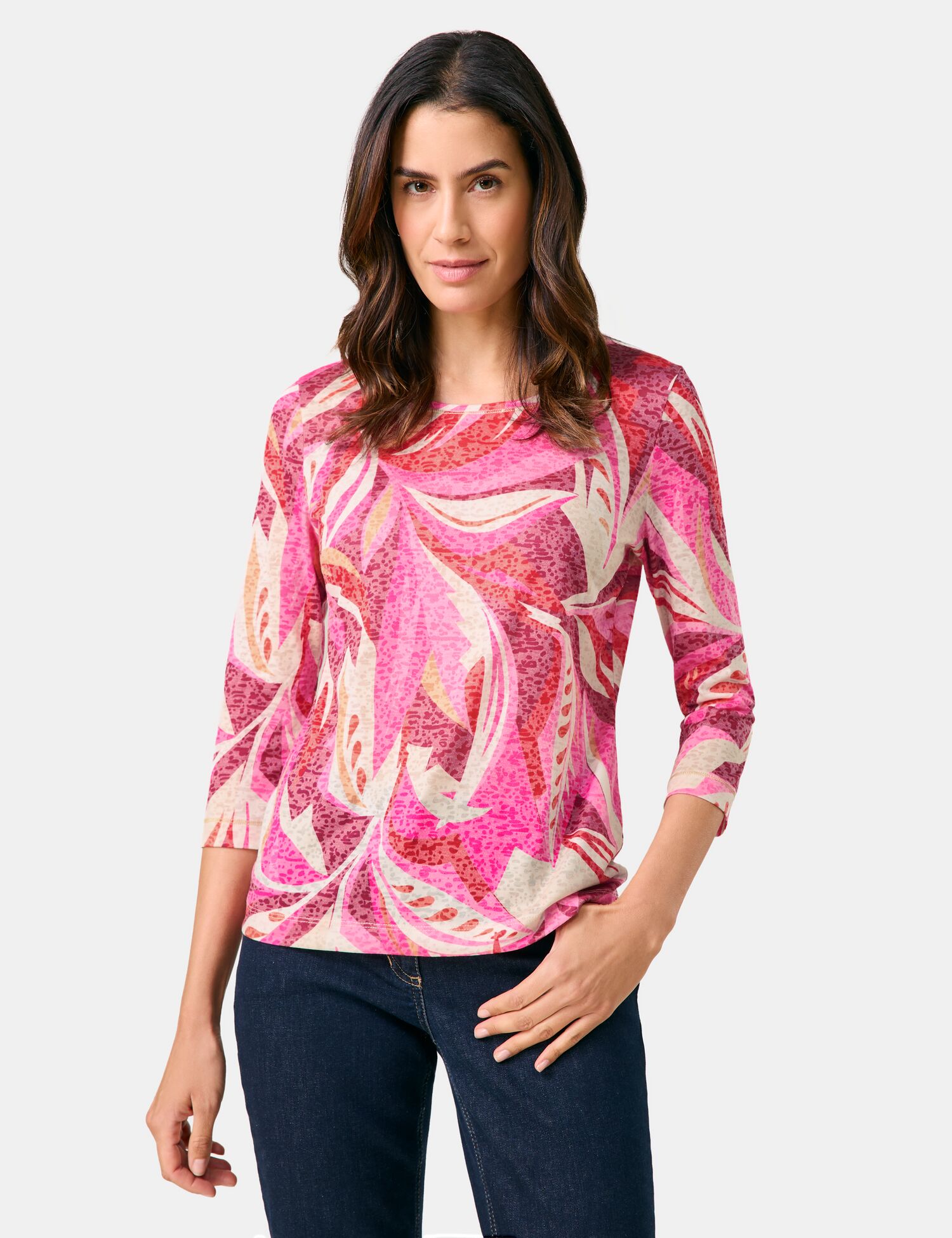 3/4 Arm Shirt in Ausbrenner-Qualität