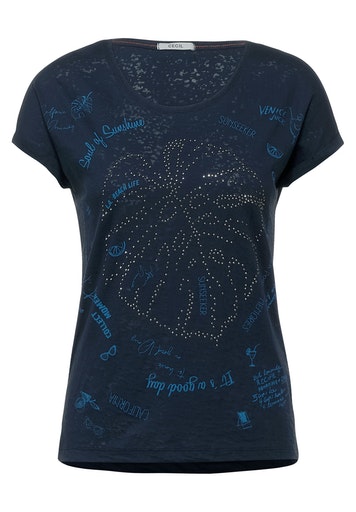 T-Shirt mit Burnout-Optik