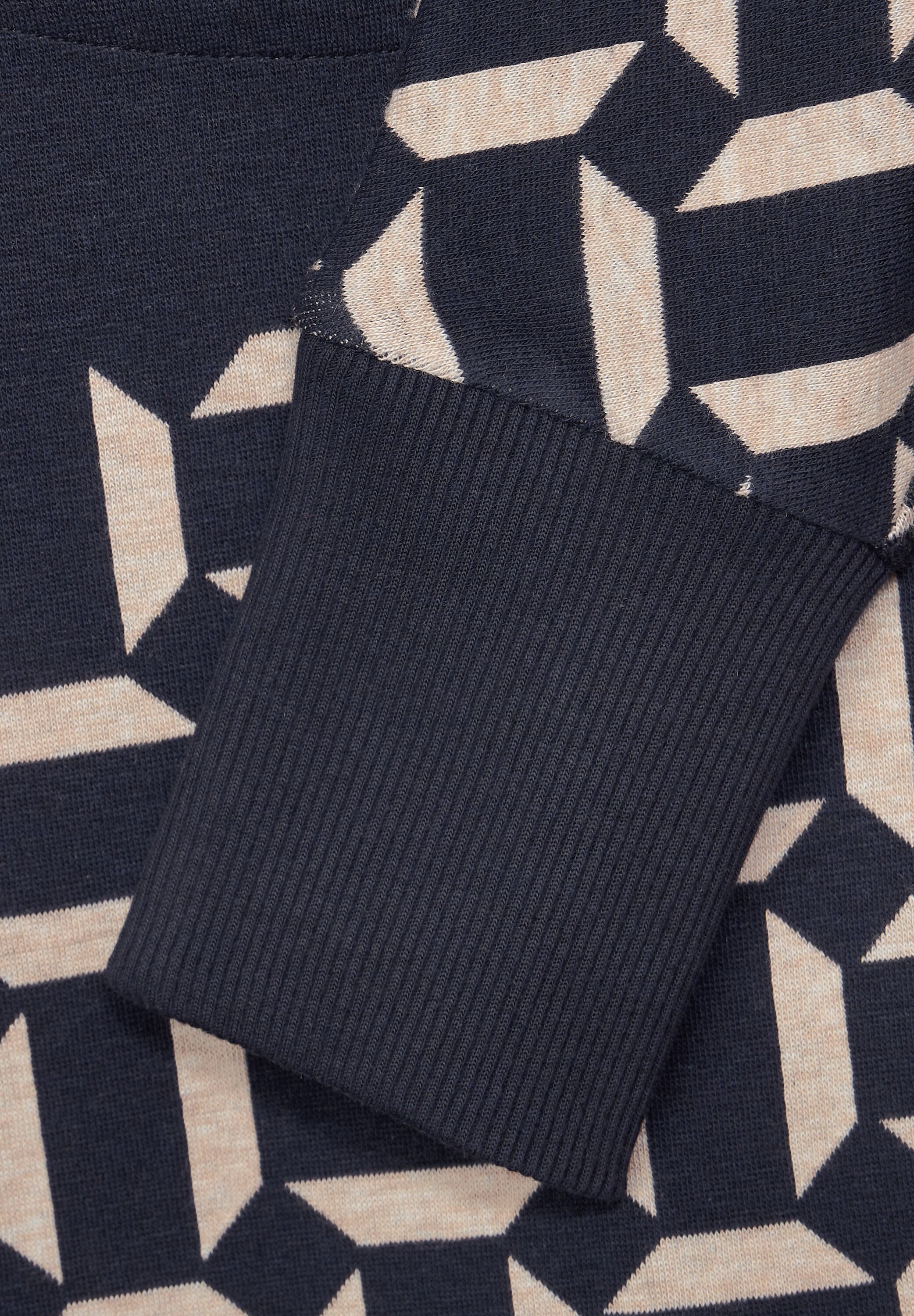 Jacquard Shirt mit Print