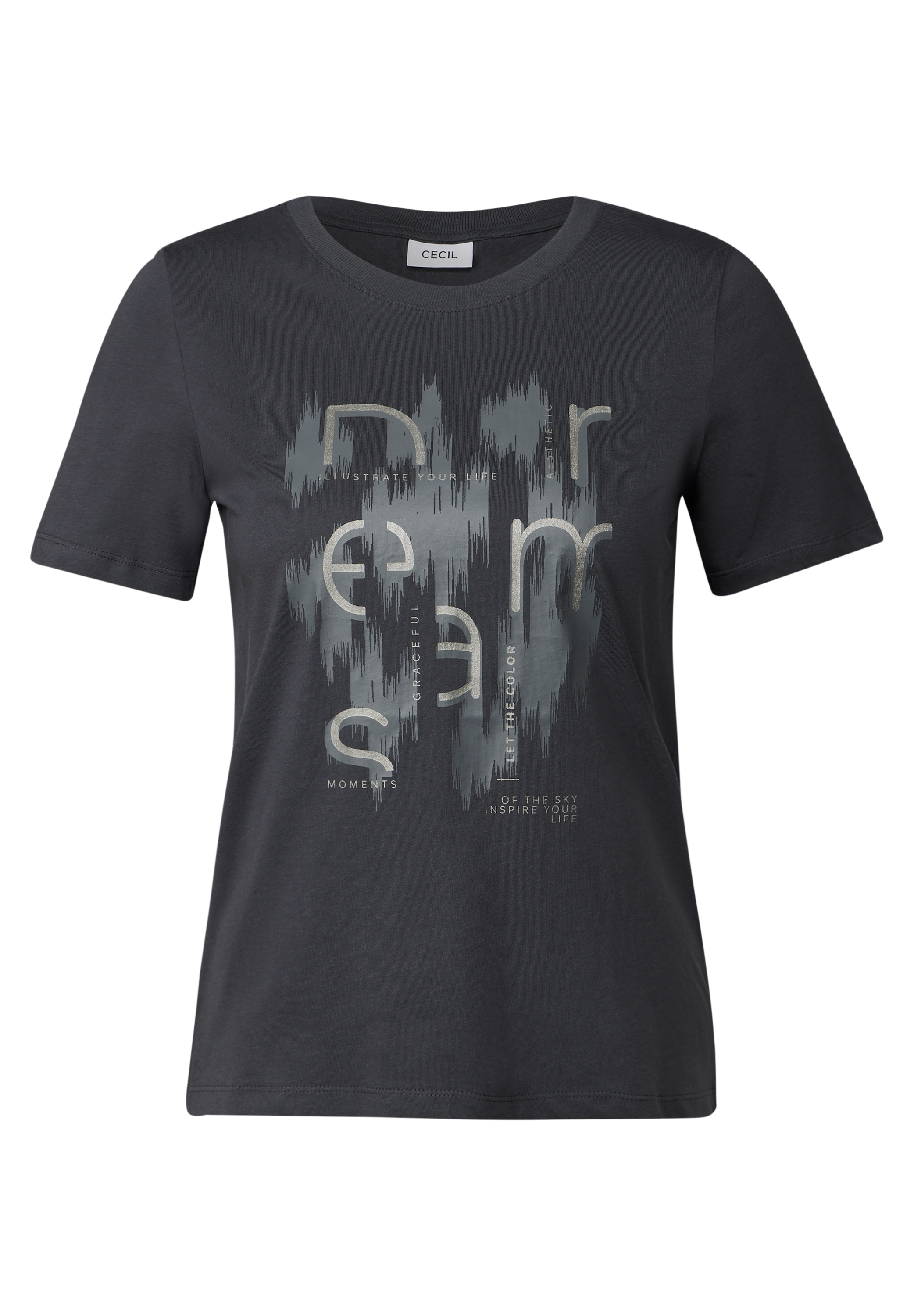 T-Shirt mit Folienprint