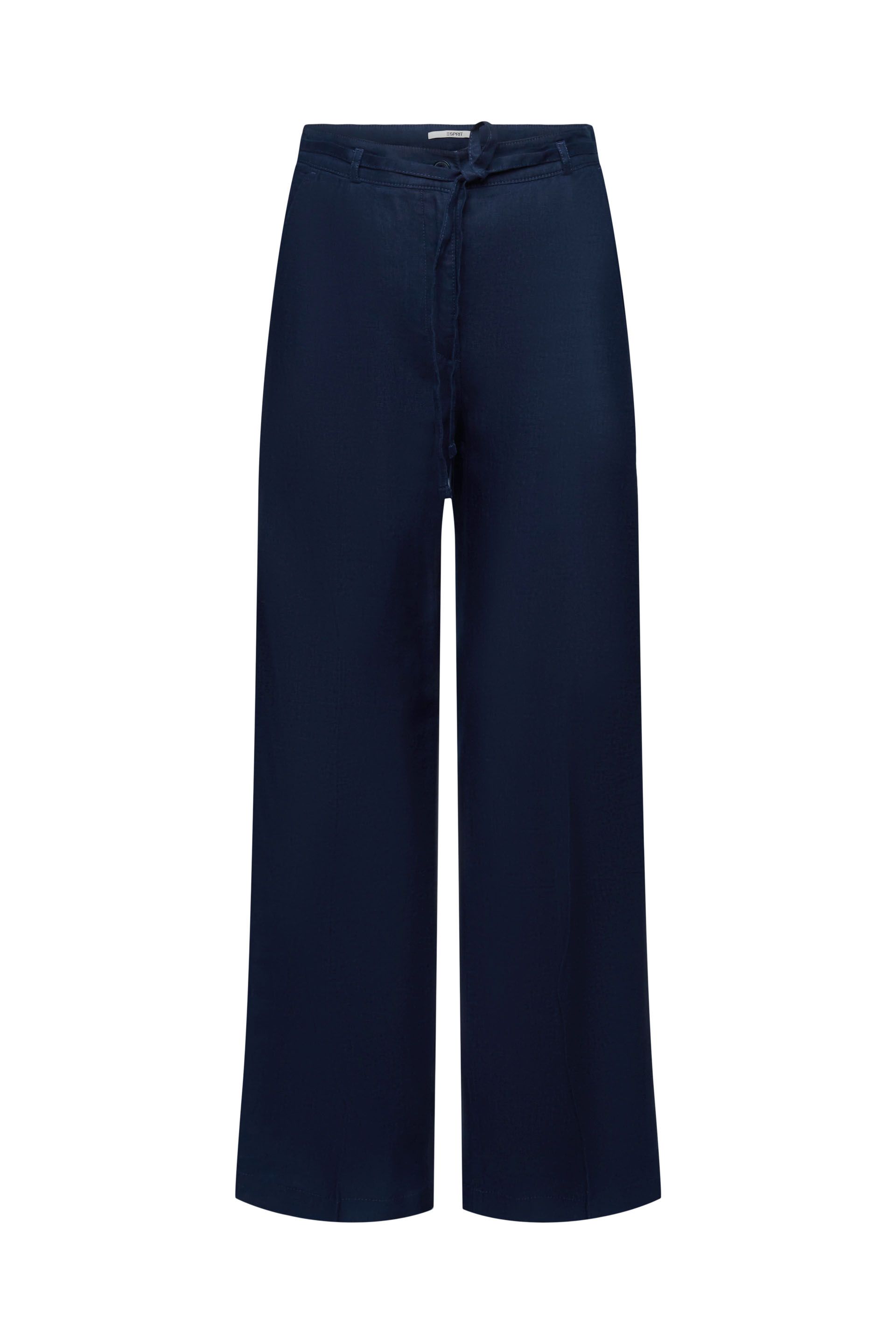 Weit geschnittene Leinenhose