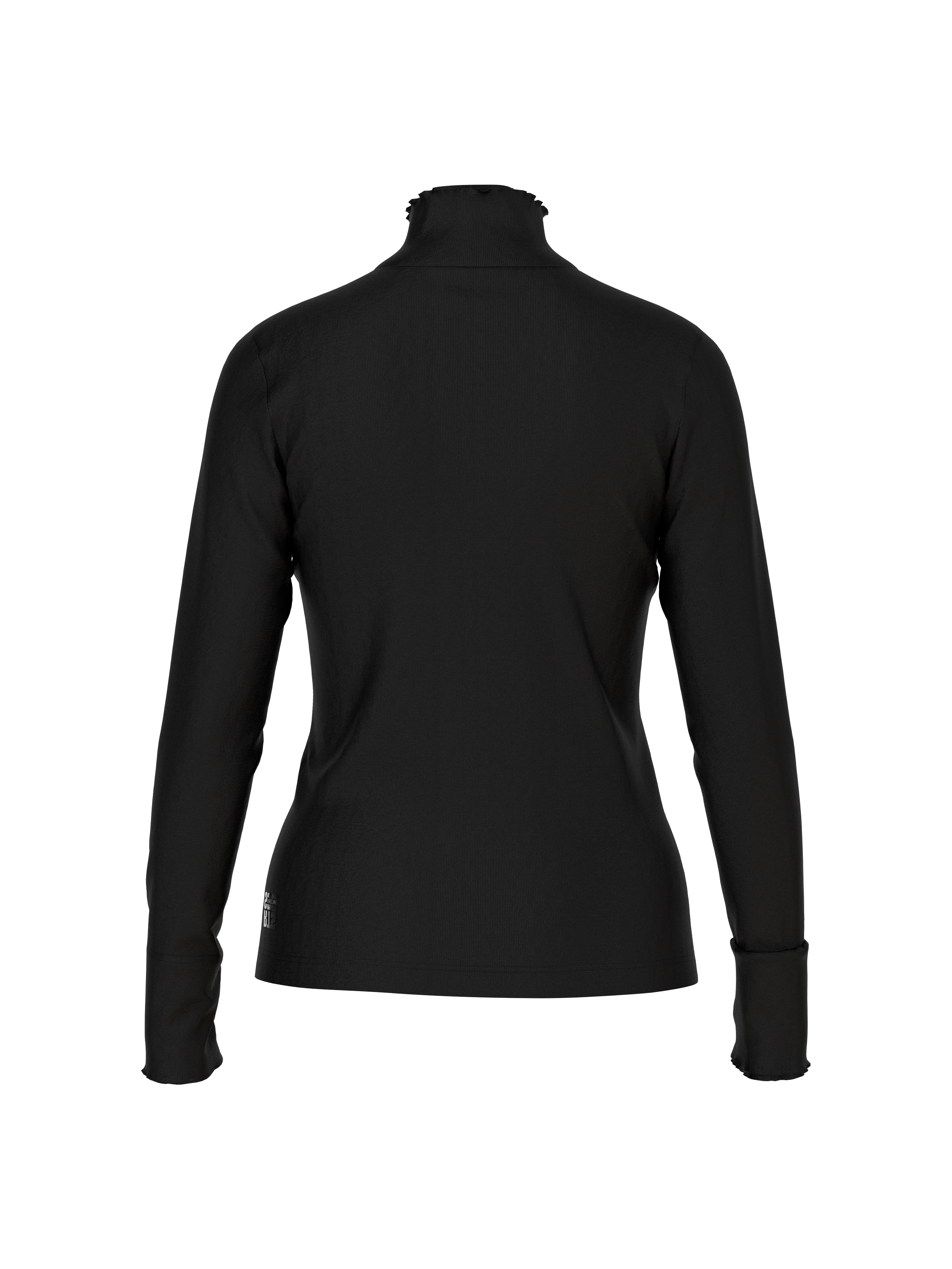 Unifarbenes Langarmshirt mit Rollkragen