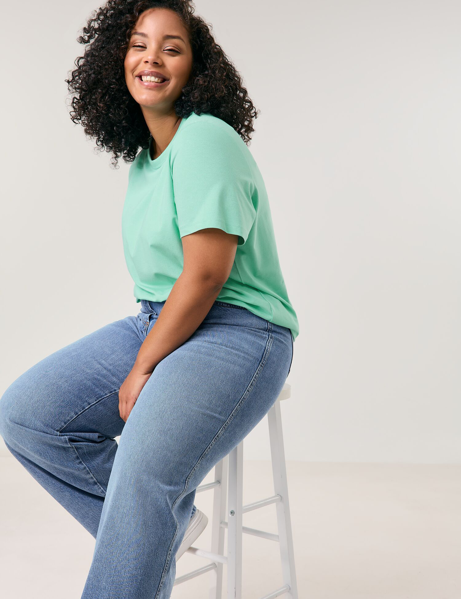 Jeans mit weitem Bein Carlotta