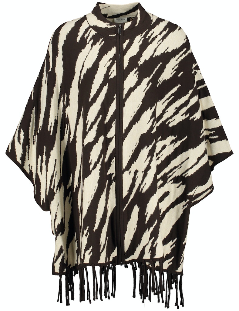 Poncho mit Zipverschluss