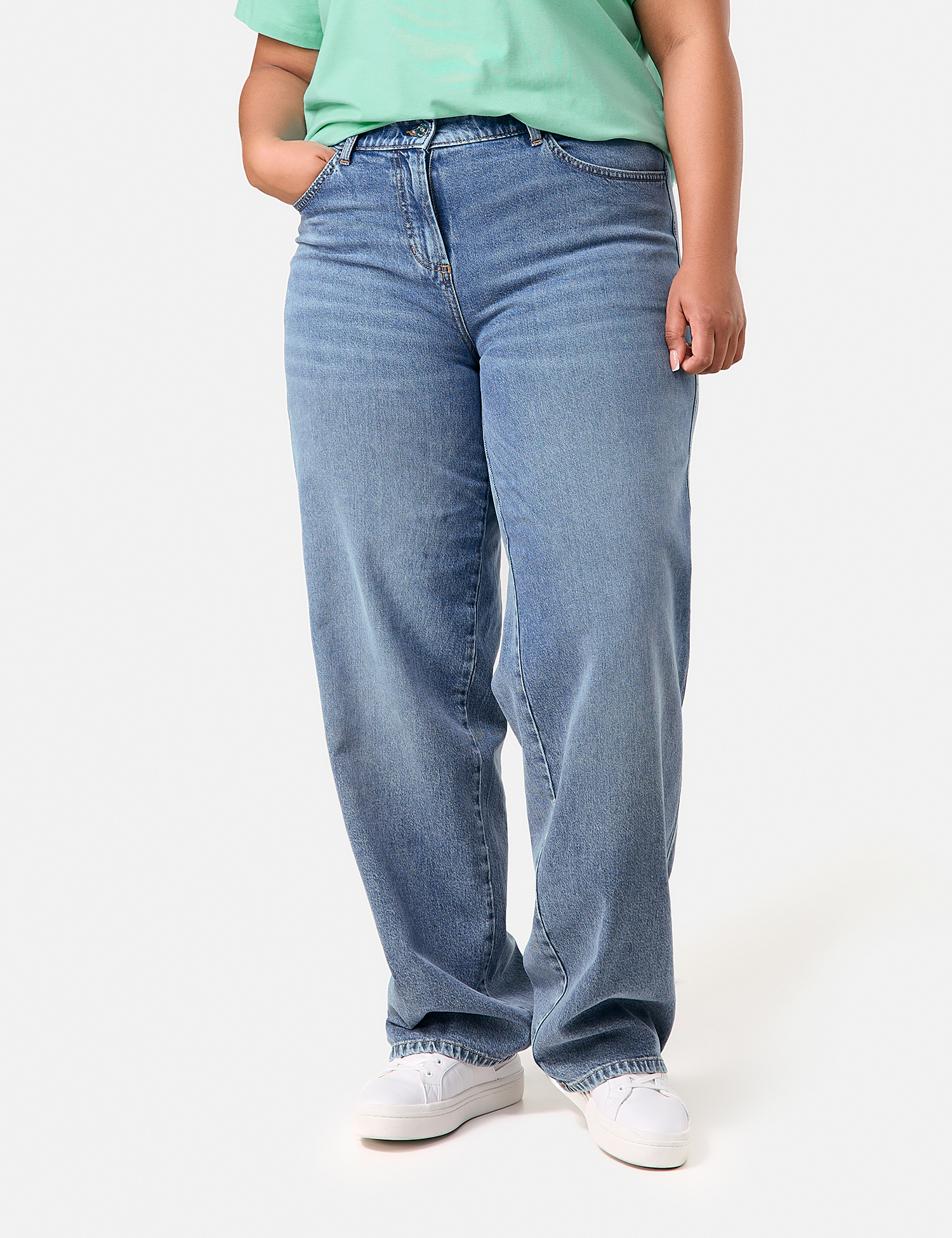 Jeans mit weitem Bein Carlotta