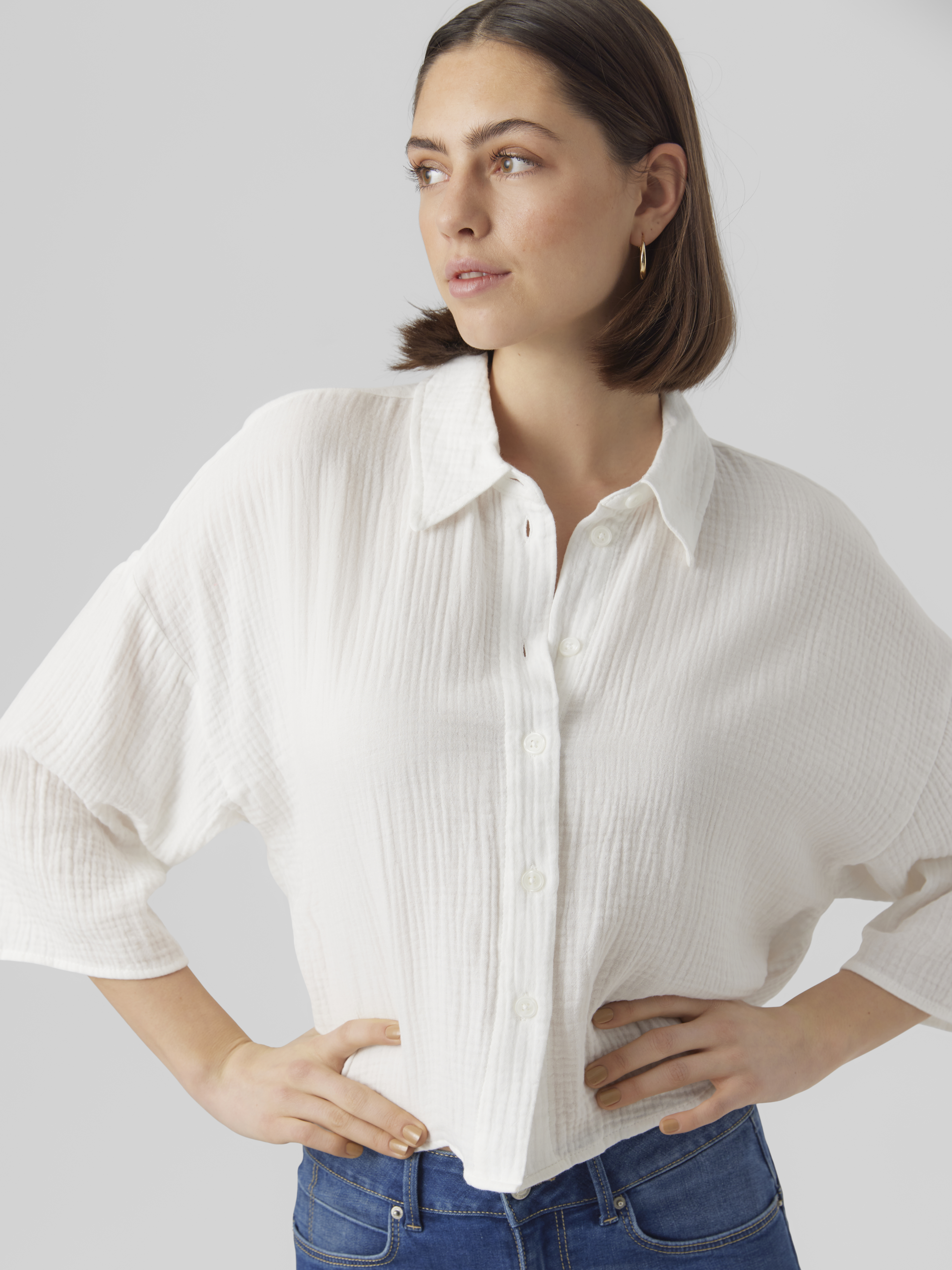 VMNATALI CROP SHIRT WVN GA NOOS