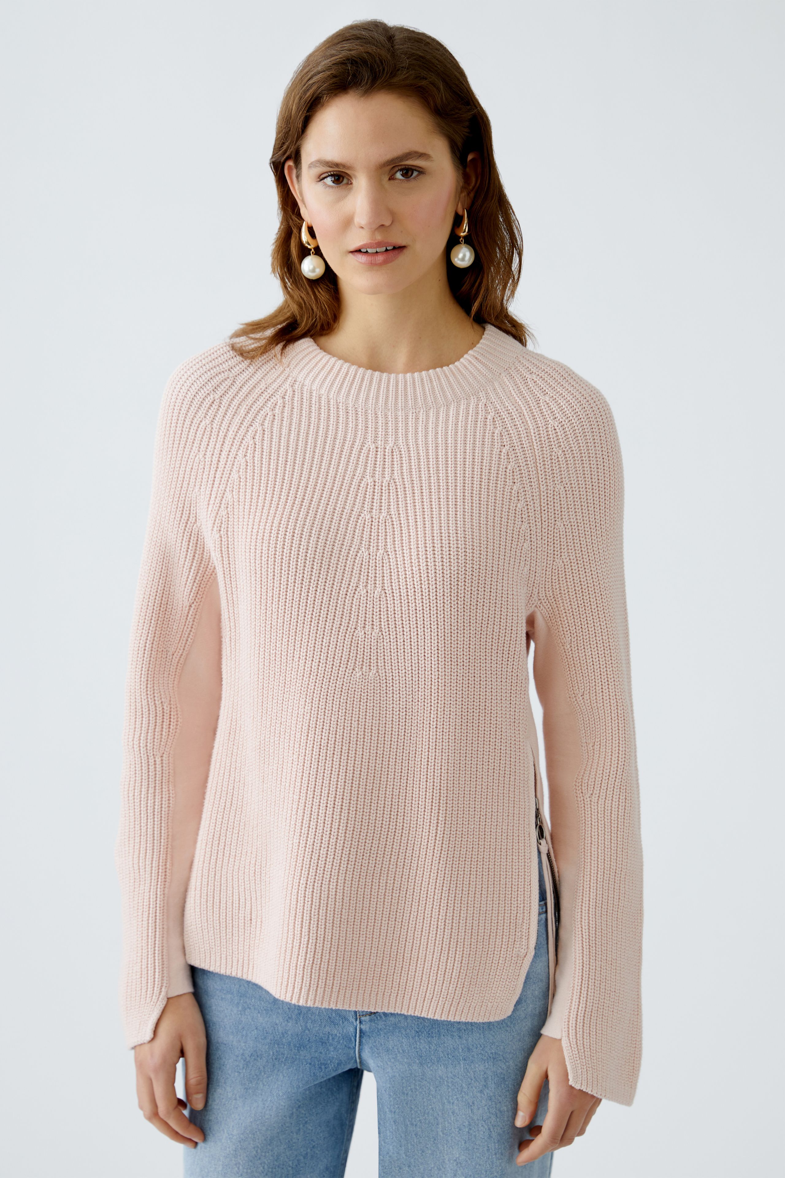RUBI Pullover mit Reißverschluss, in reiner Baumwolle