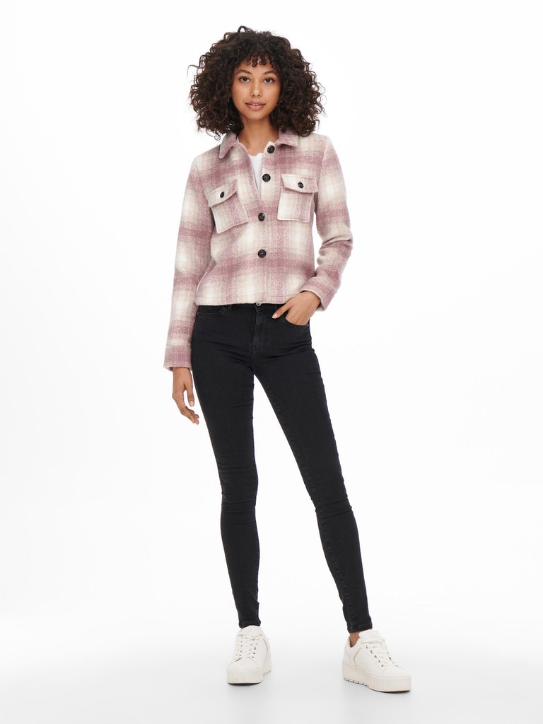 ONLLOU SHORT CHECK JACKET OTW NOOS