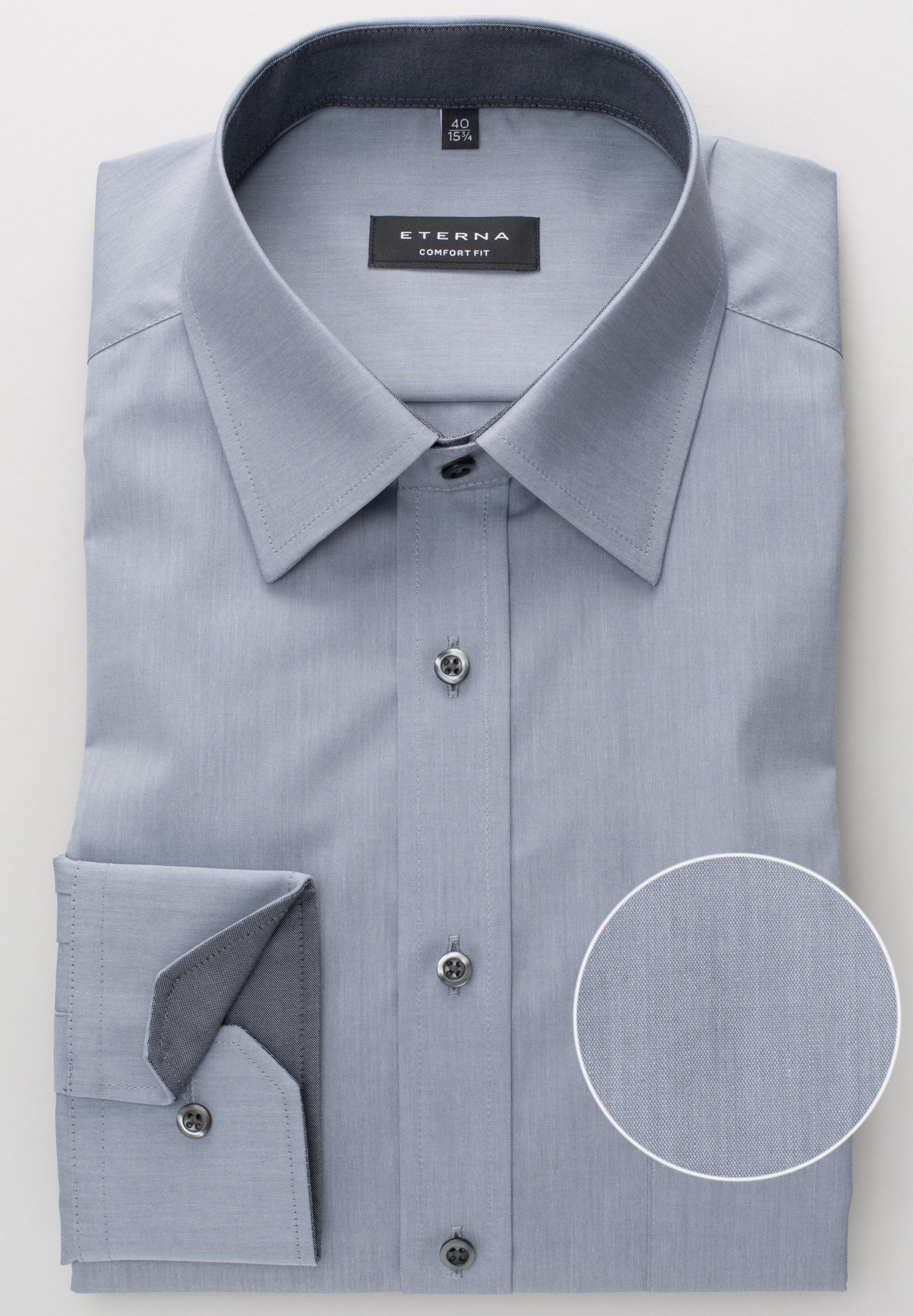ETERNA LANGARM HEMD COMFORT FIT CHAMBRAY ETERNA LANGARM HEMD COMFORT FIT CHAMBRAY