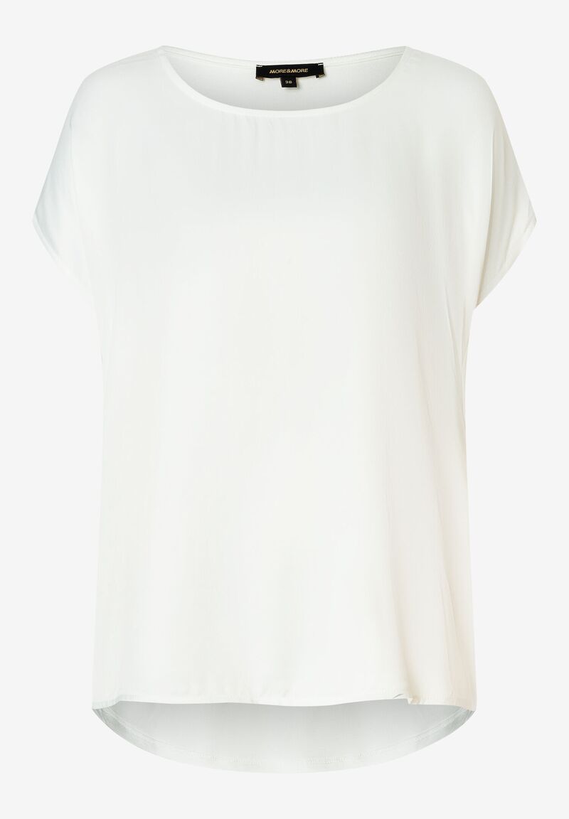 Shirt mit Satinfront  ecru