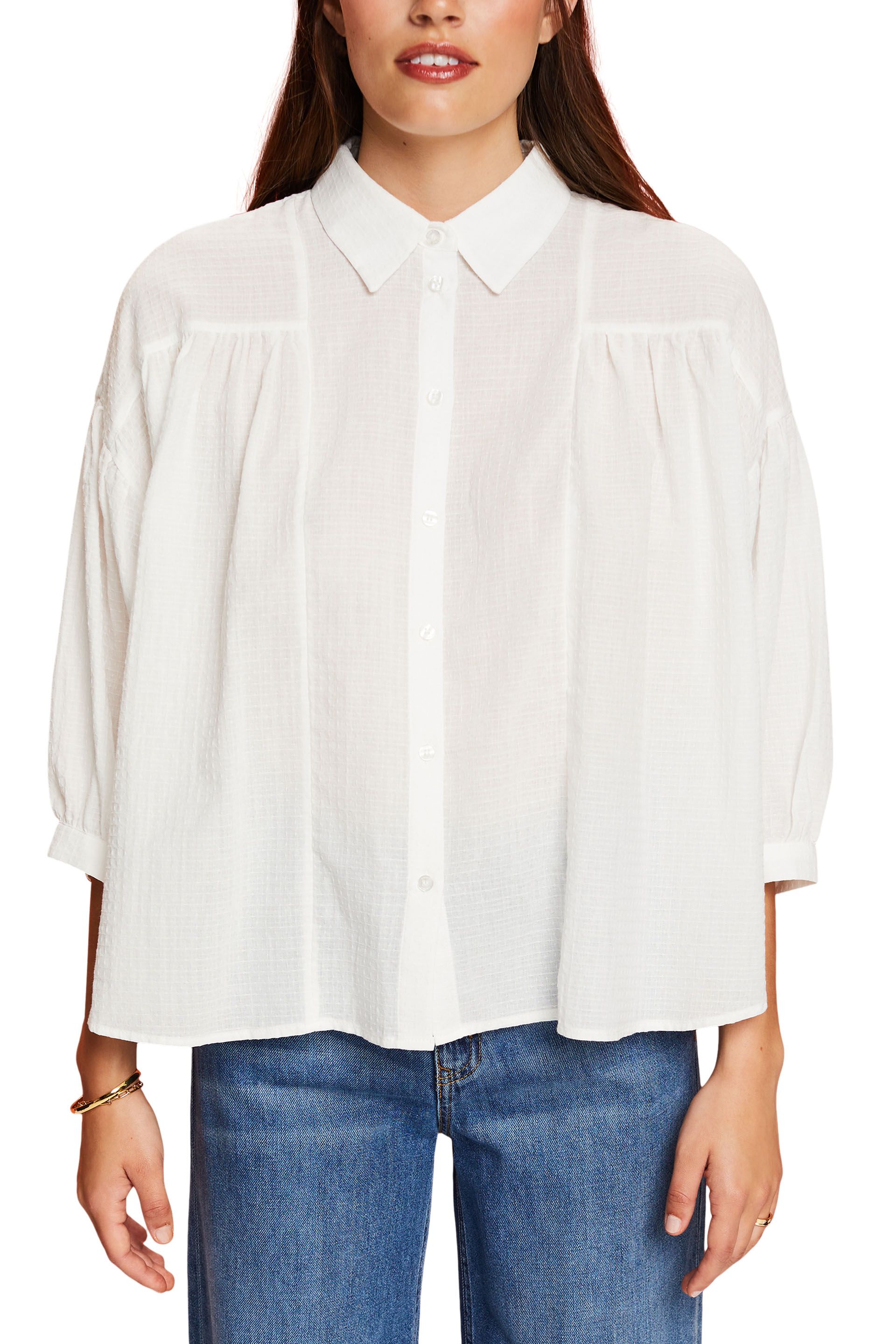 Women Blouses woven 3/4 sleeve