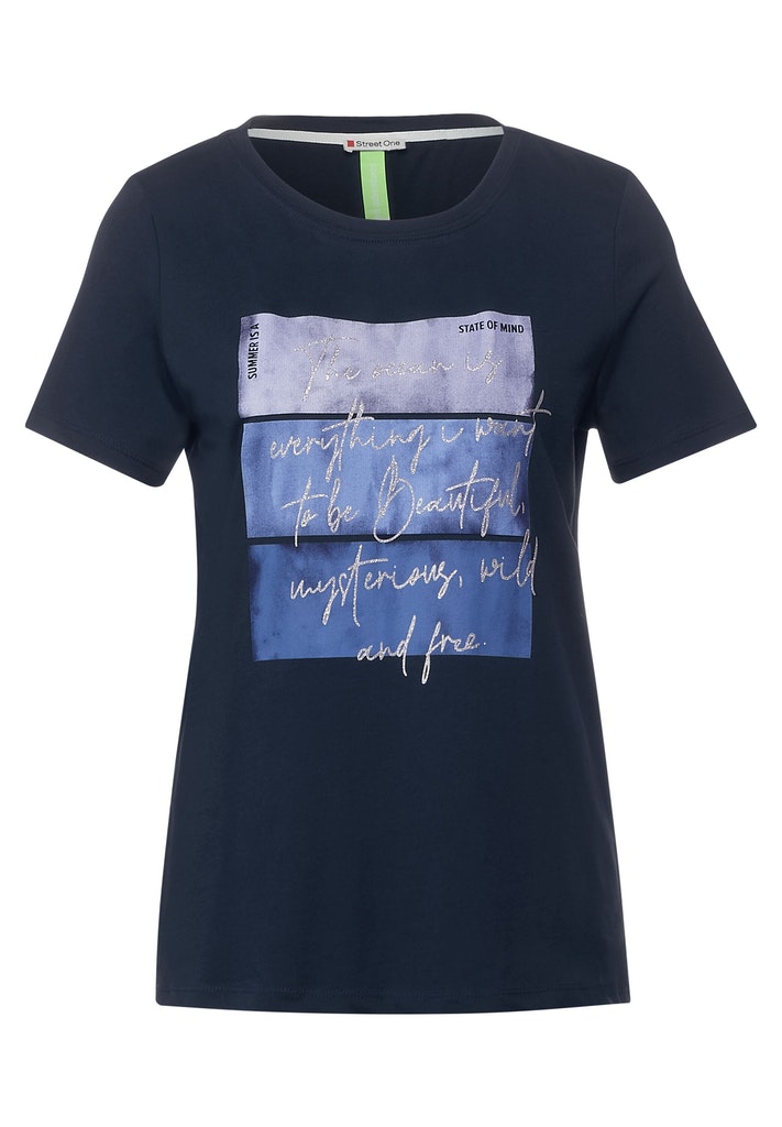 T-Shirt mit Wording Print