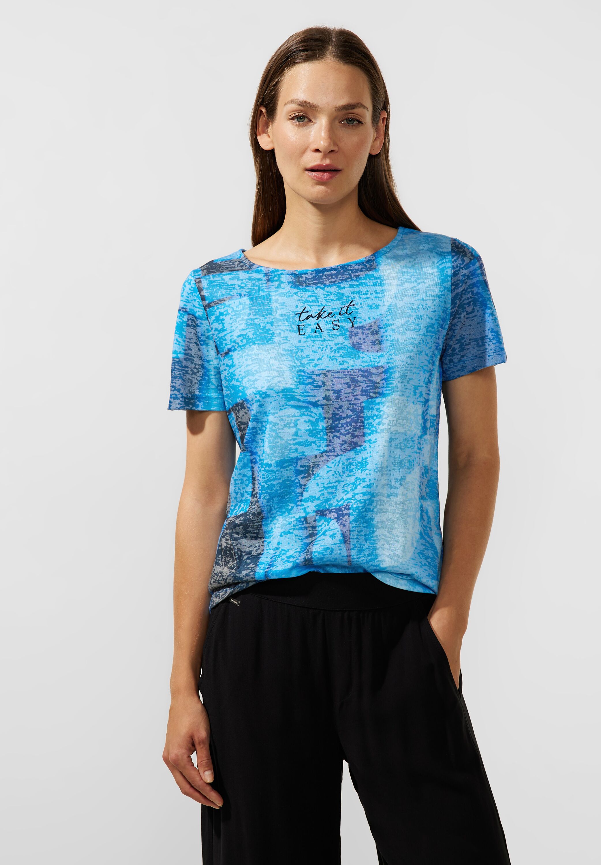 Shirt in Ausbrenneroptik