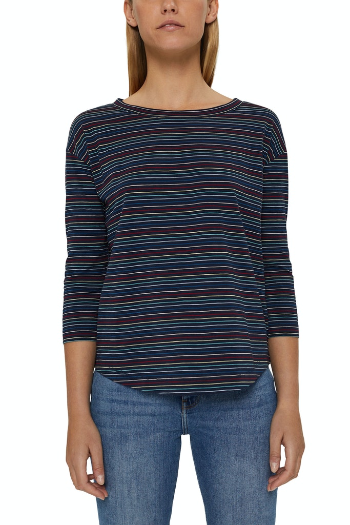 Longsleeve mit Streifen, 100% Bio-Baumwolle