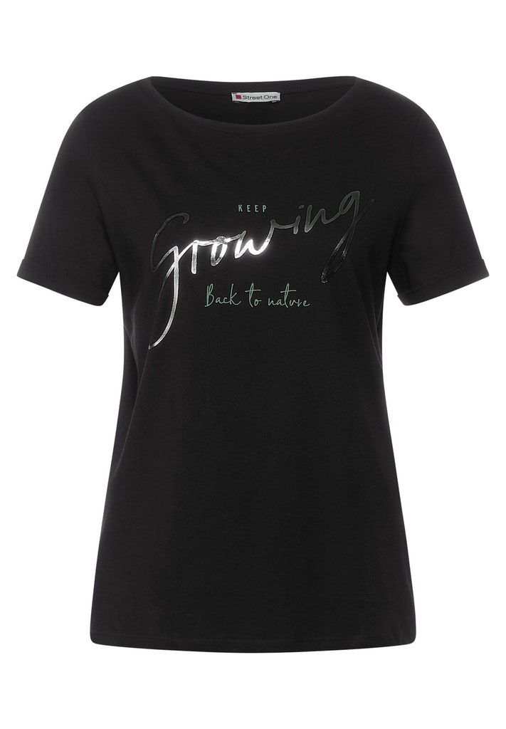 T-Shirt mit Folienprint