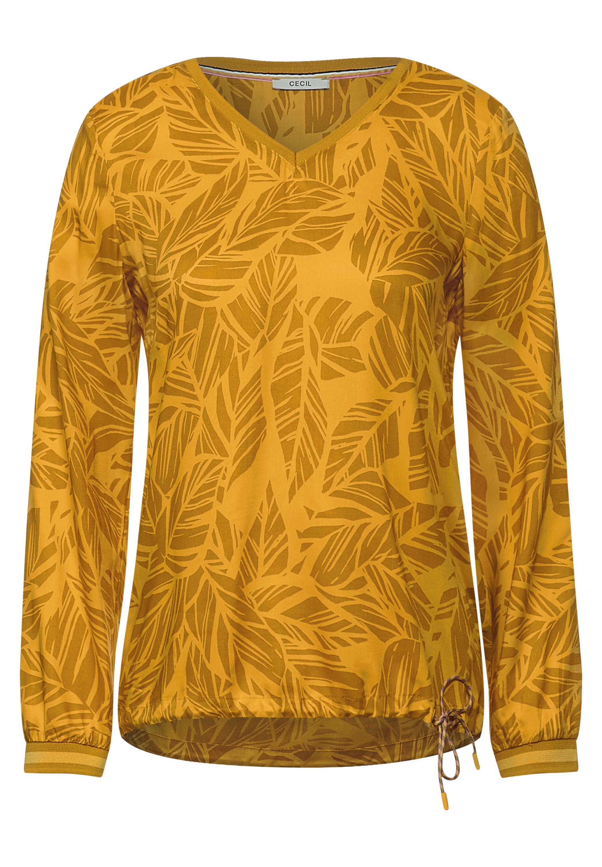 Bluse mit BlÃ¤tter Print