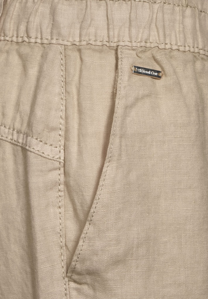 Loose Fit Cargo Leinenhose