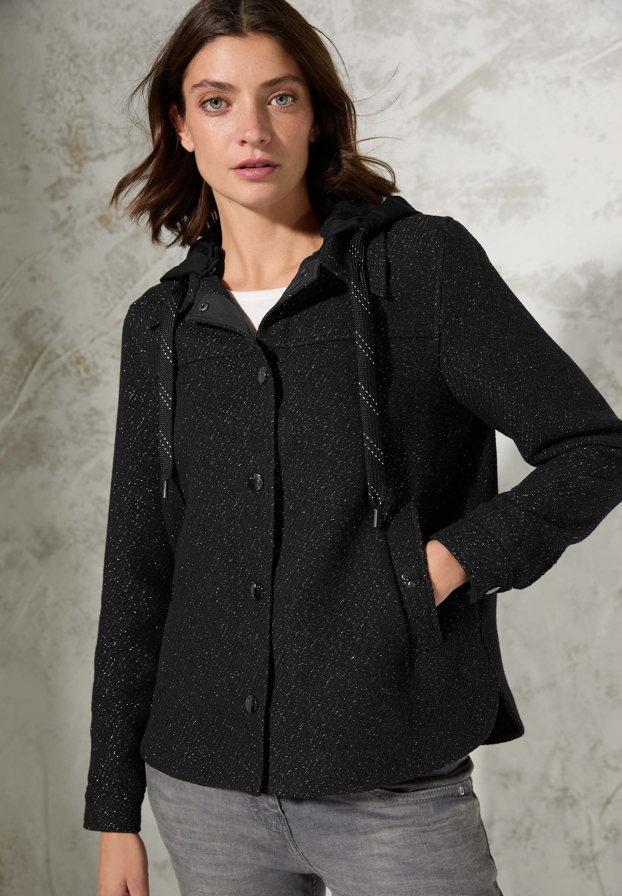 Overshirt mit Kapuze