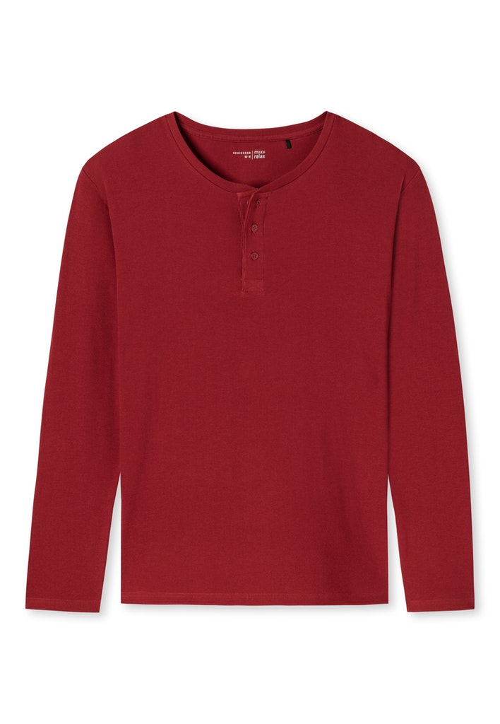 Langarmshirt Knopfleiste