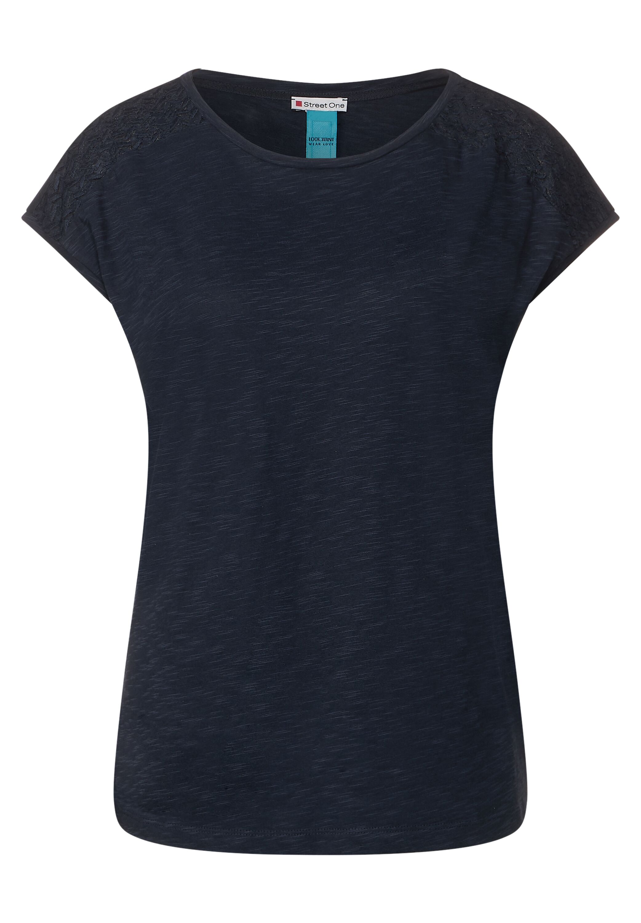 Shirt mit Spitzeneinsatz