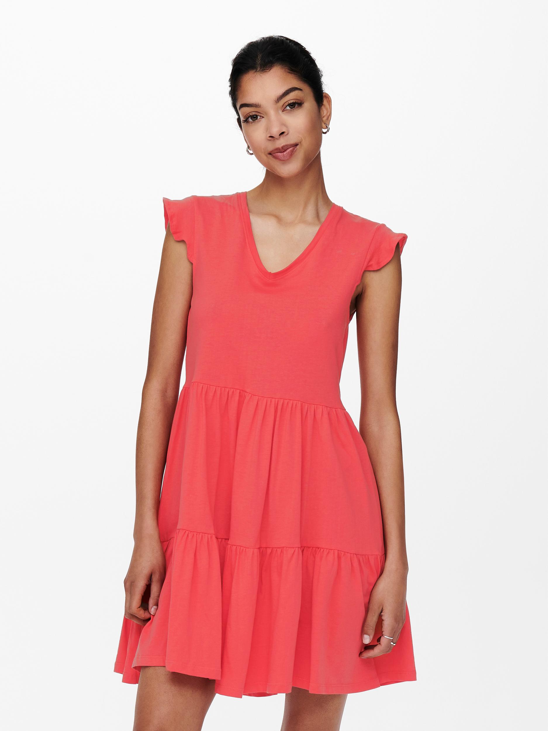 ONLMAY LIFE CAP SLEEVES FRILL DRESS NOOS