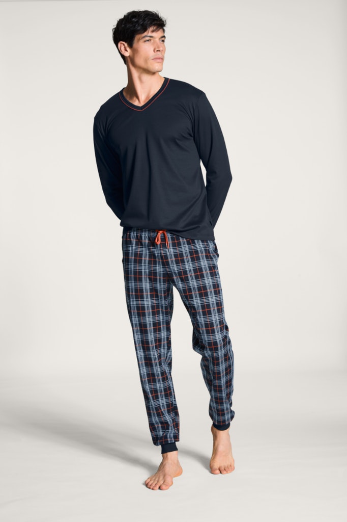 HERREN Pyjama mit Bündchen