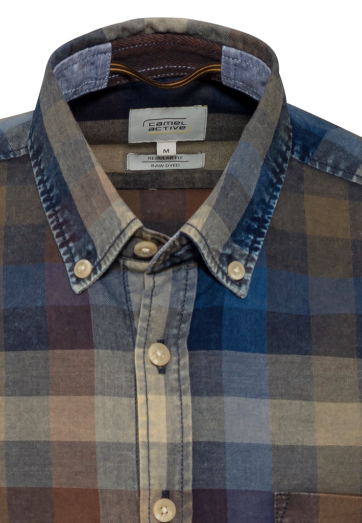 Langarm Hemd mit Button-Down-Kragen