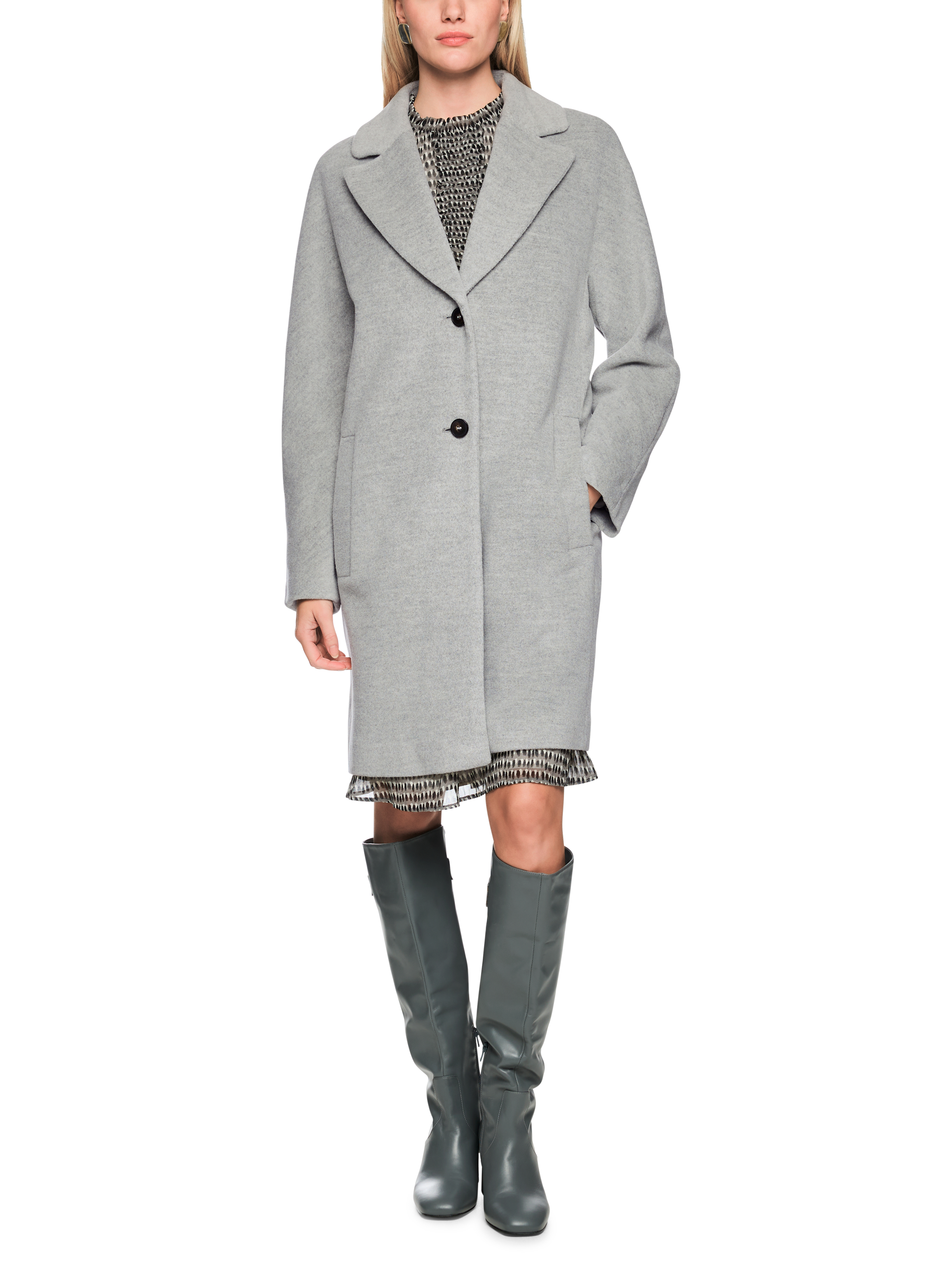 Weiter Mantel aus Alpaka-Woll-Mix