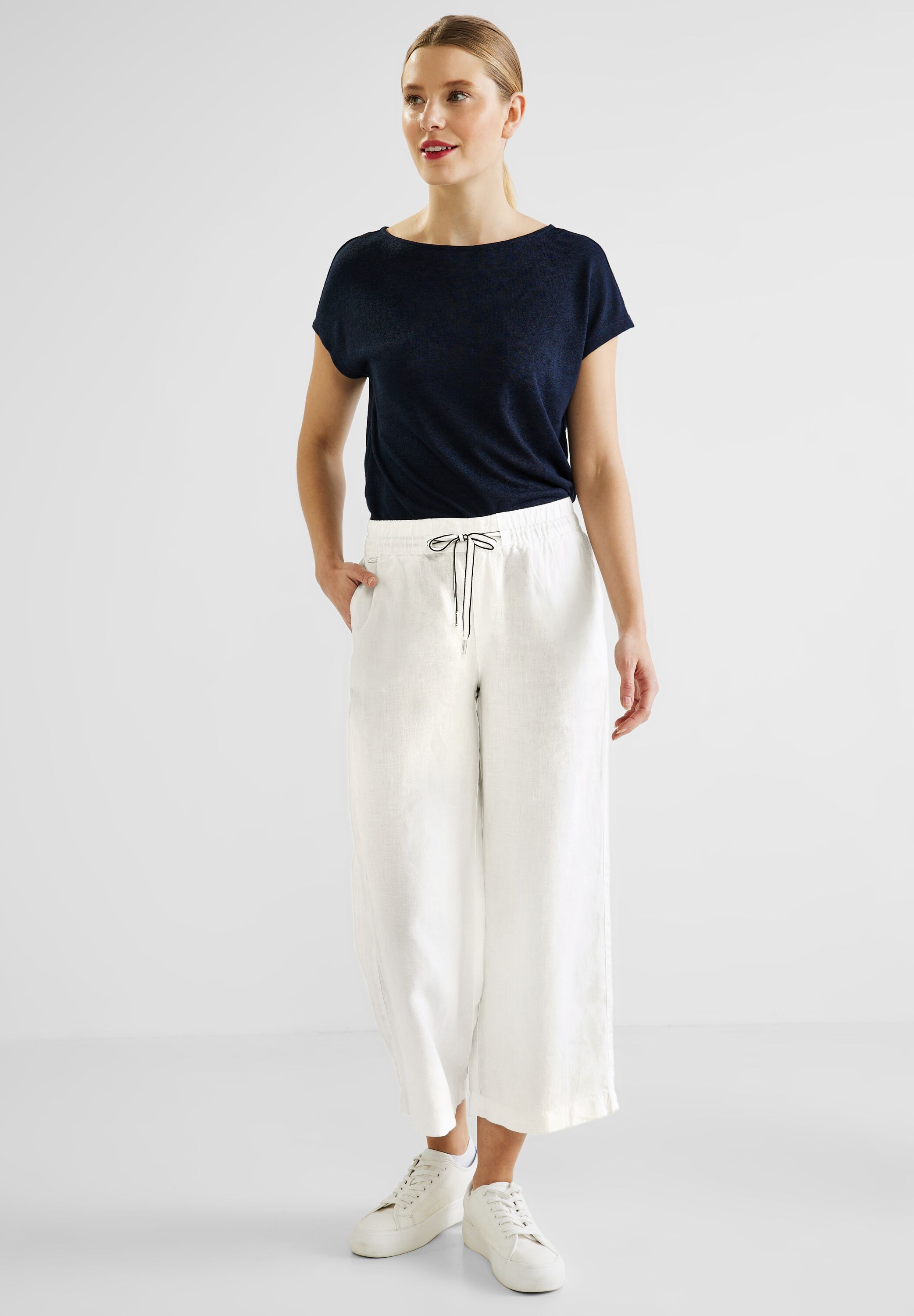 Loose Fit Leinenhose