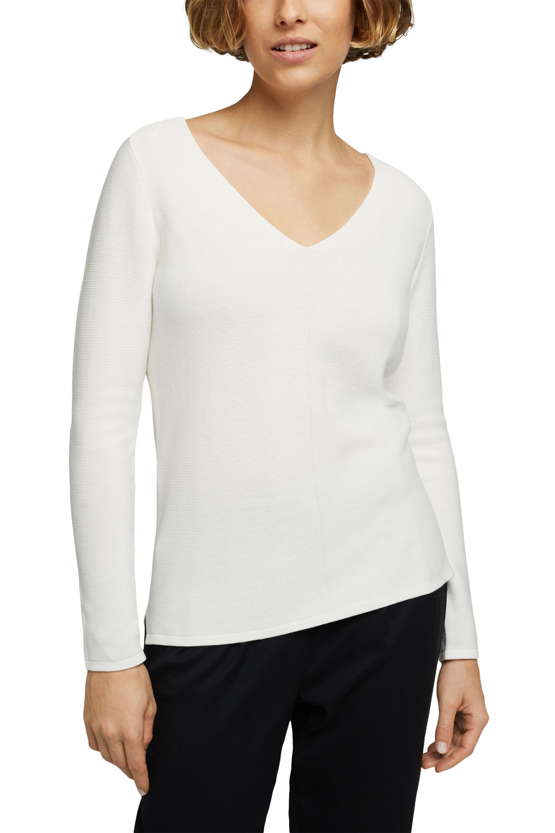 V-Neck-Pullover aus Organic Cotton