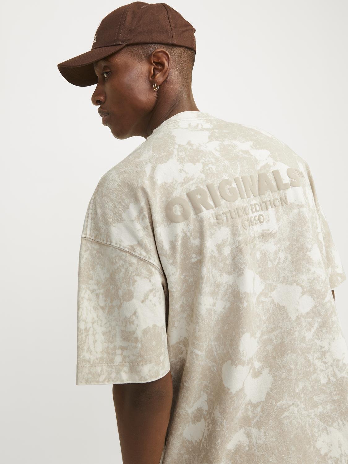 JORBORA TIE DYE TEE SS CREW NECK BLK