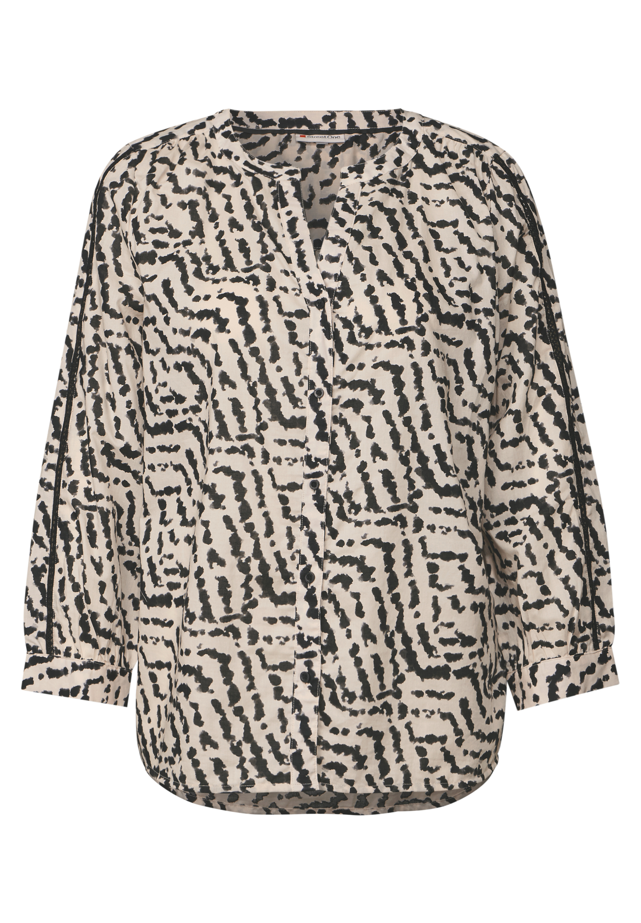 Print-Bluse mit Tapedetails