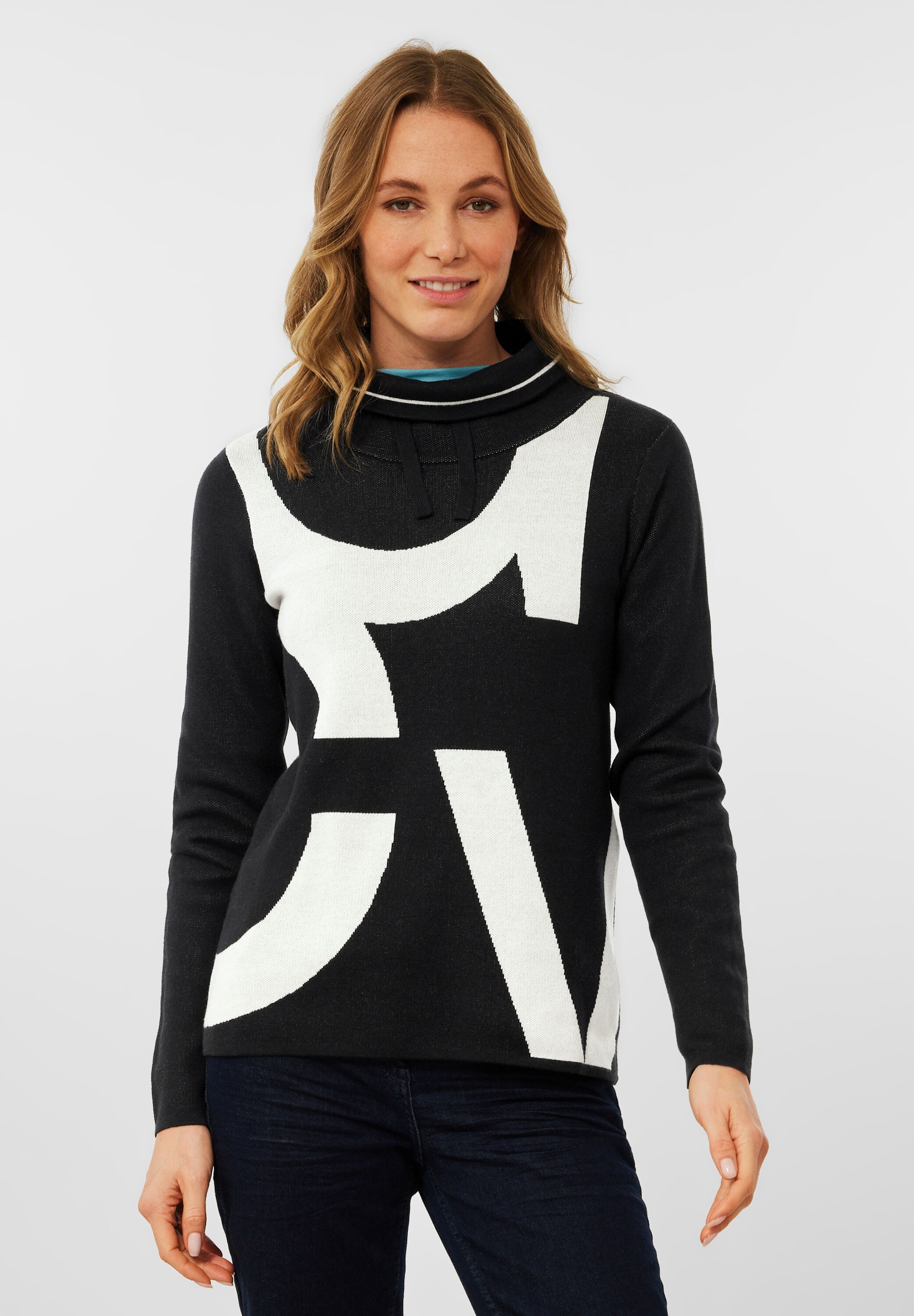 Wording Jacquard Pullover