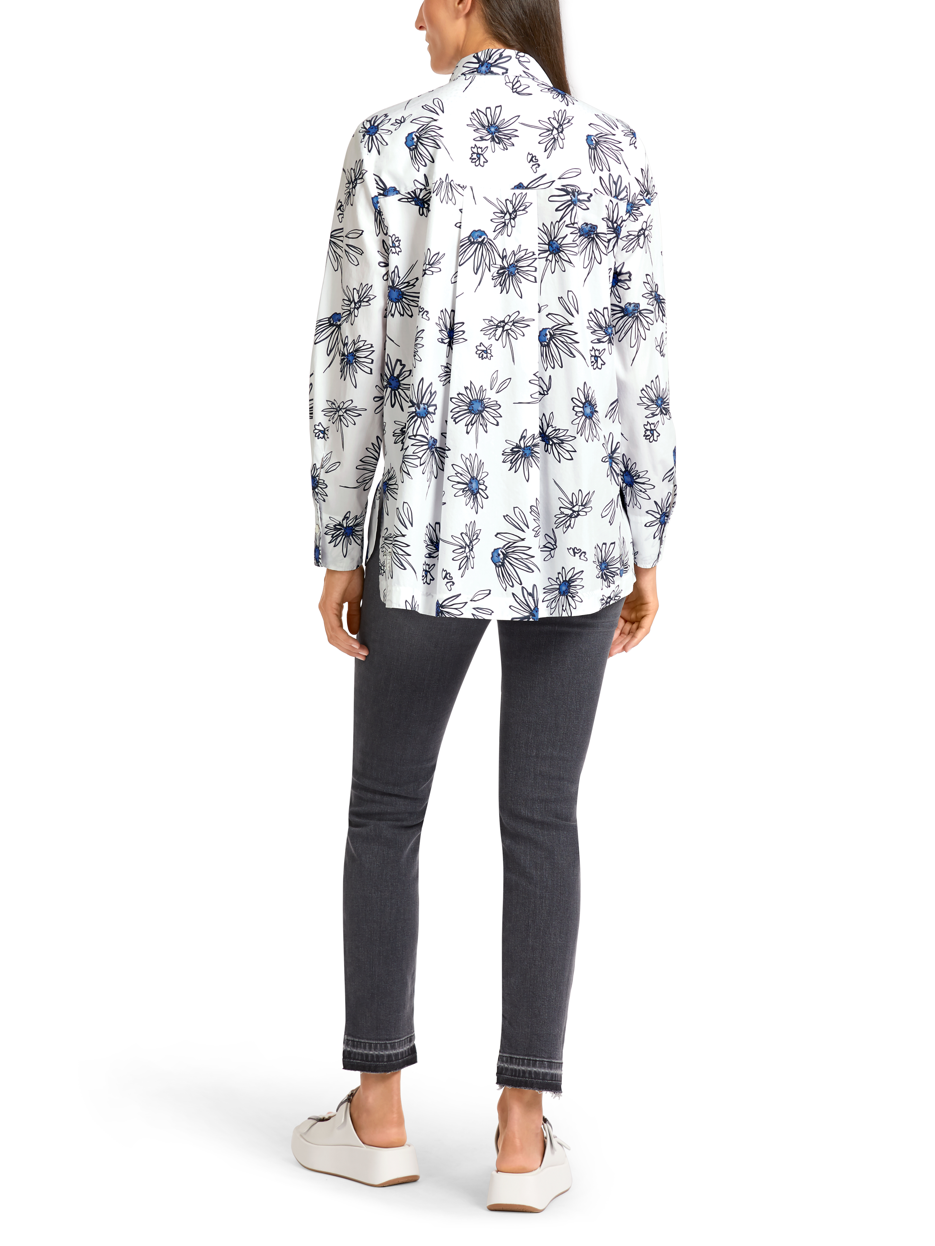 Geblümte Bluse "Rethink Together"