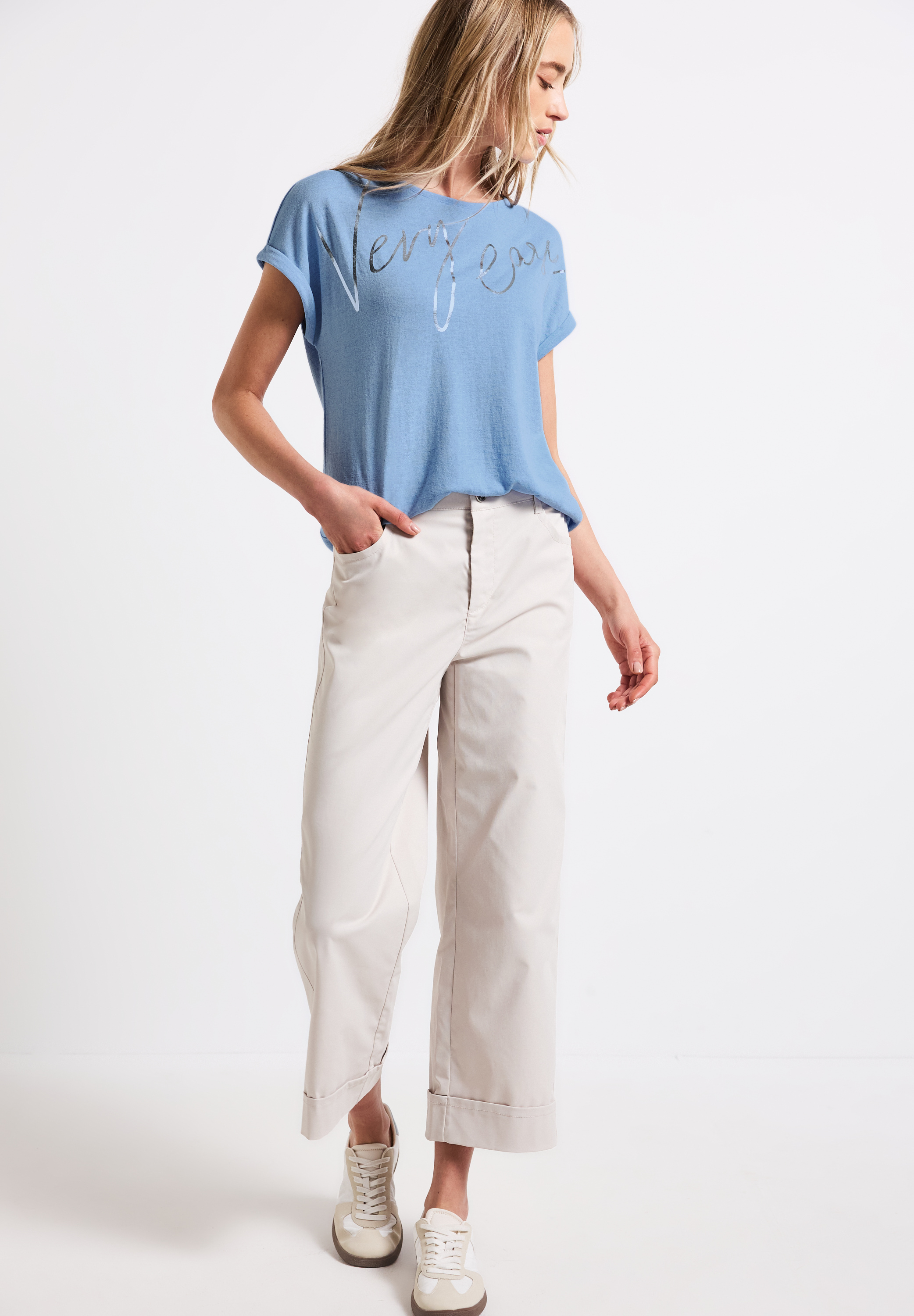 T-Shirt mit Folien Wording