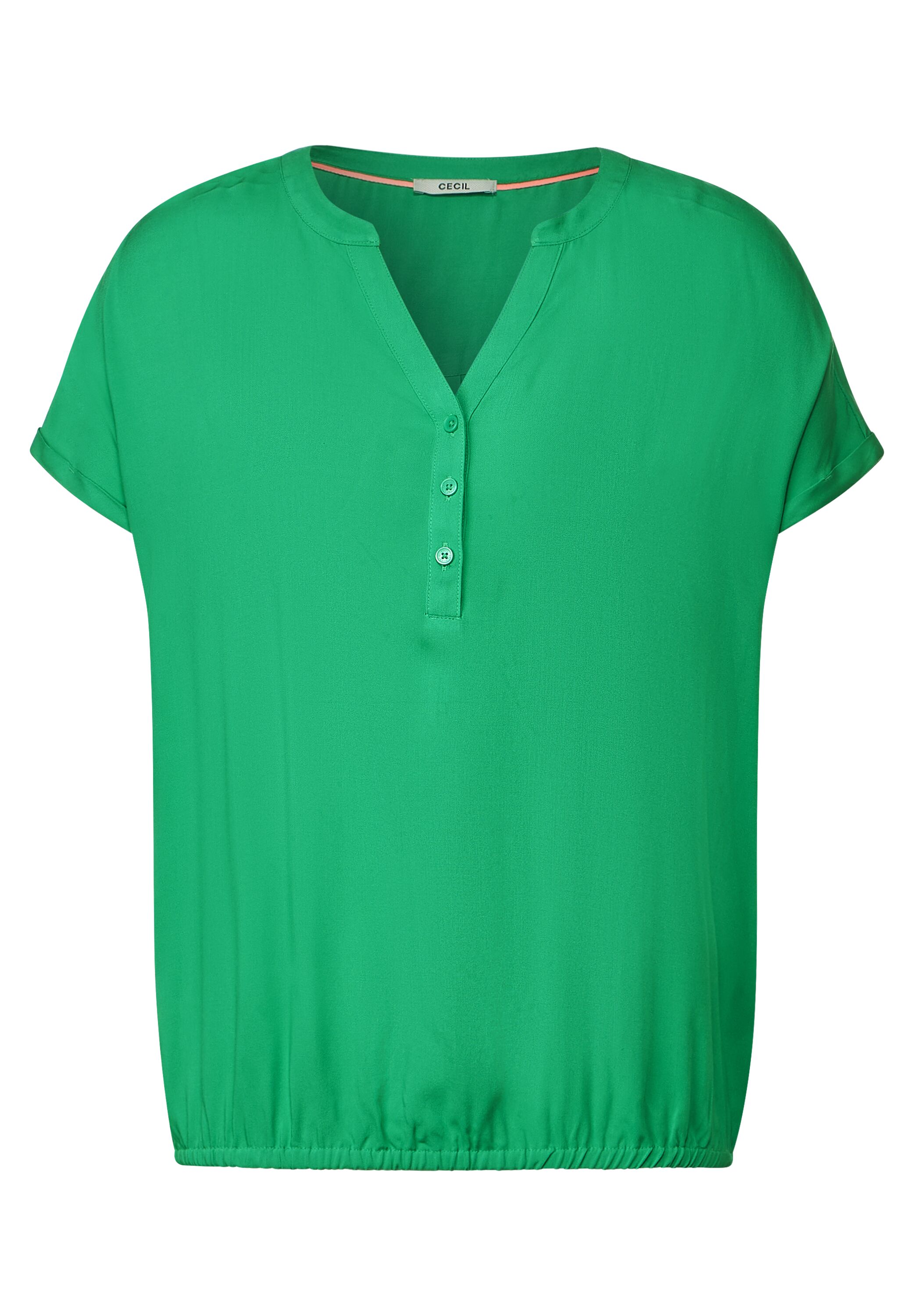 Bluse mit Elastiksaum