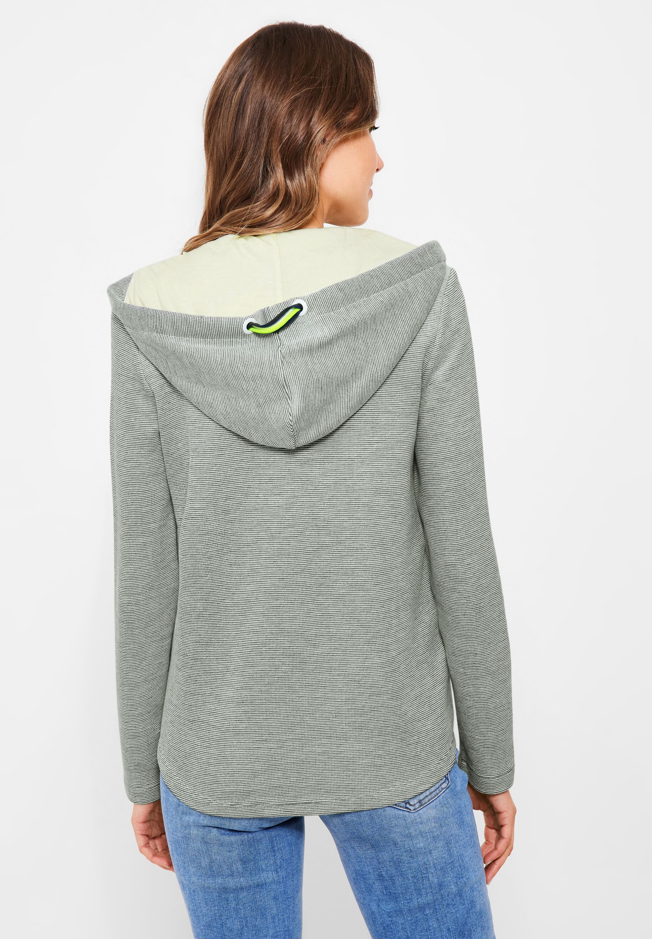 Shirtjacke mit Kapuze