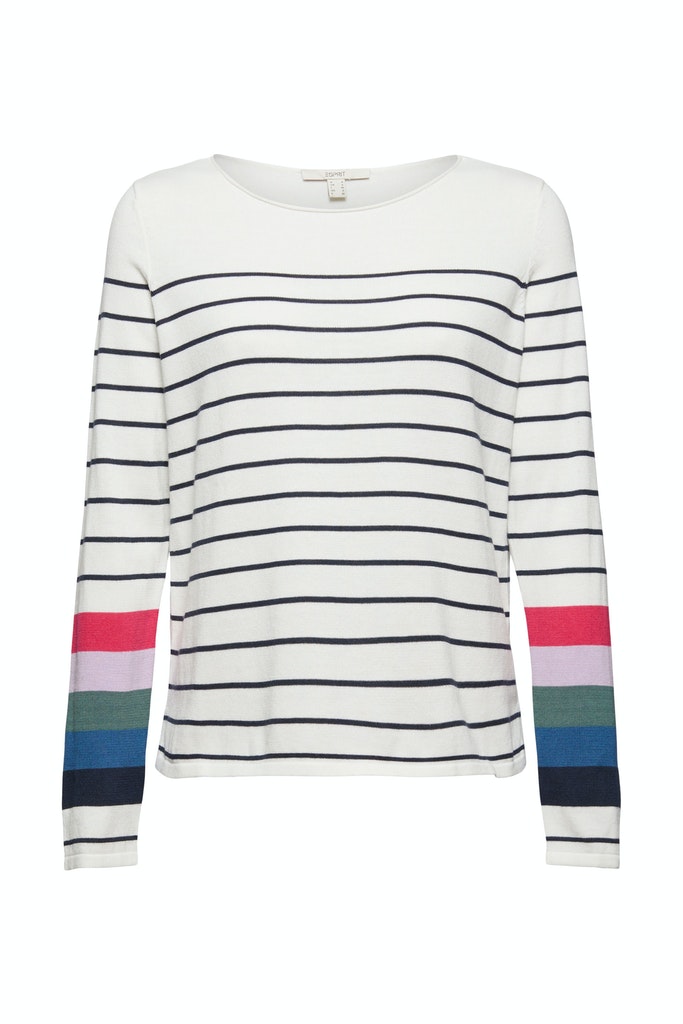 Gestreifter Pullover aus 100% Baumwolle