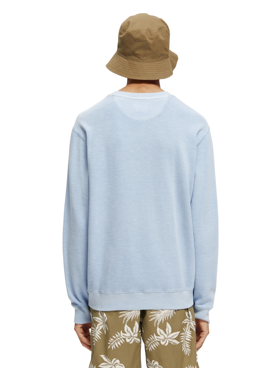 Garment dye structured sweatshirt