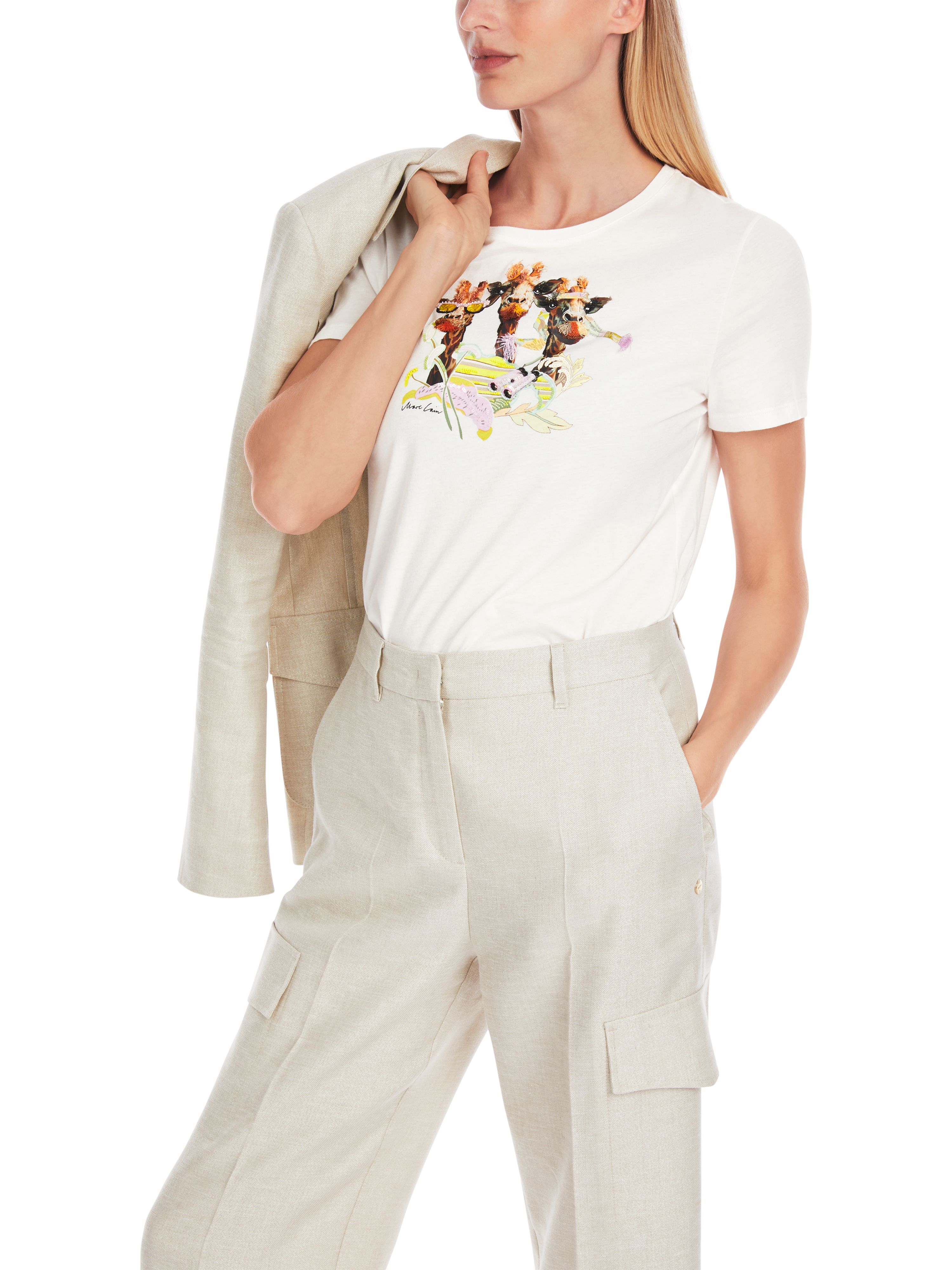 Mit Motiv - T-Shirt in 100 % Baumwolle