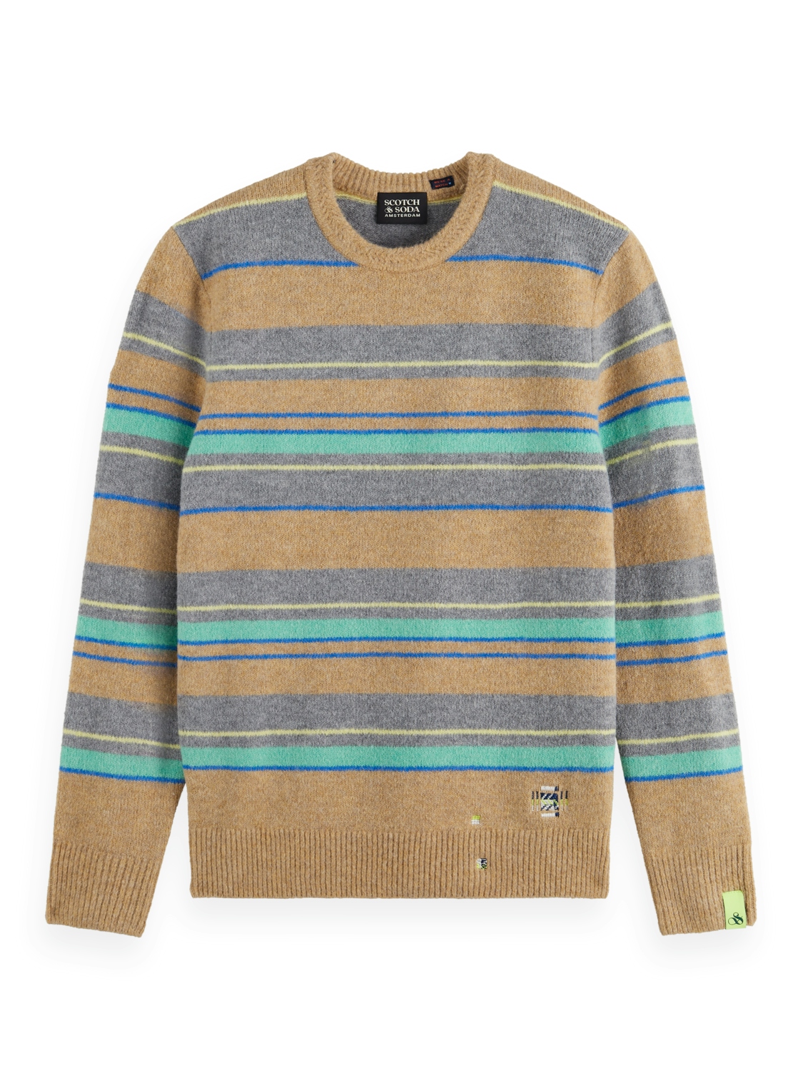 Regular fit softy wool stripes