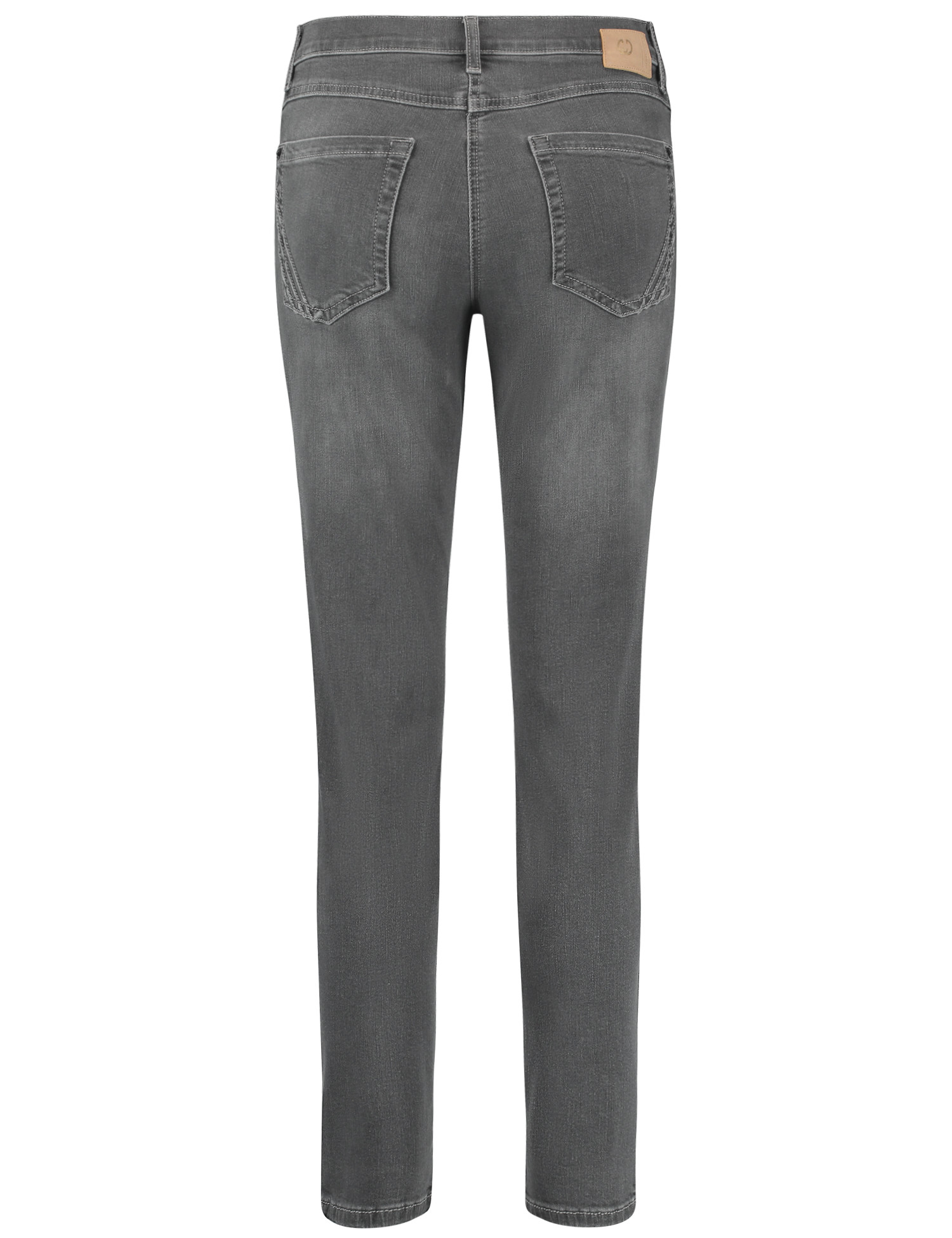 7/8 Jeans mit Washed-Out-Effekt und dekorativen Biesen