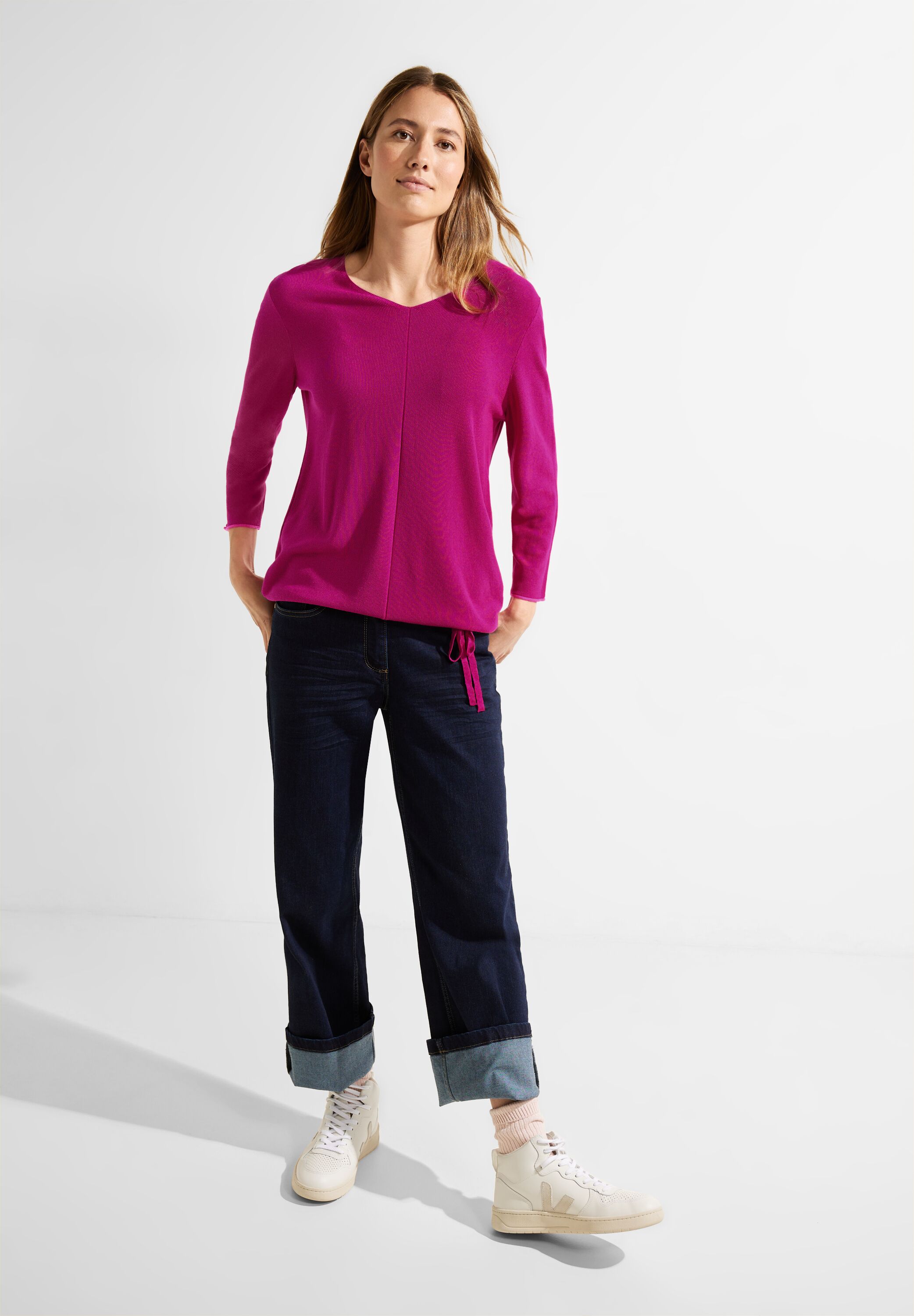 Strickpullover mit Struktur