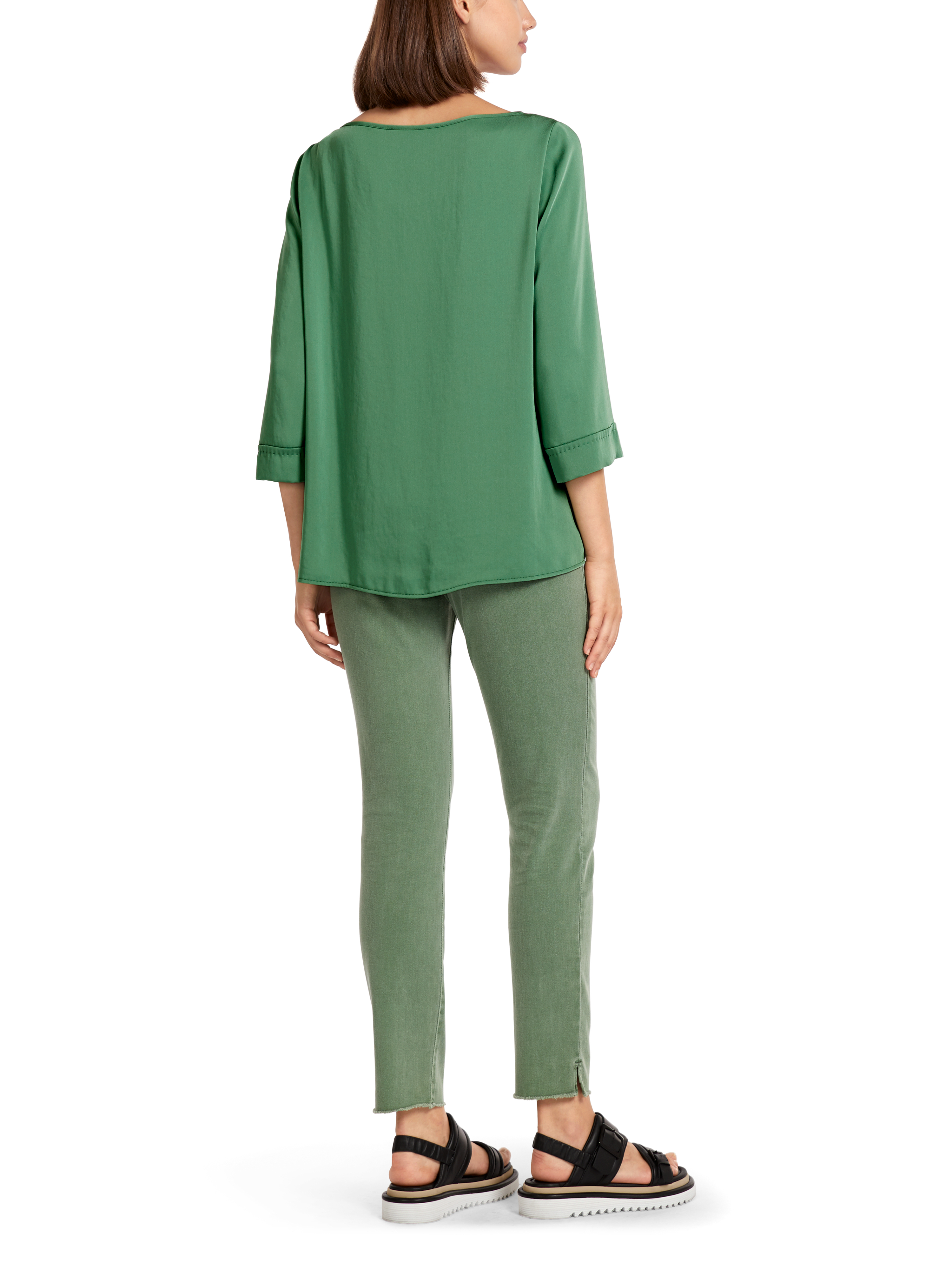 Blusenshirt mit U-Boot-Ausschnitt