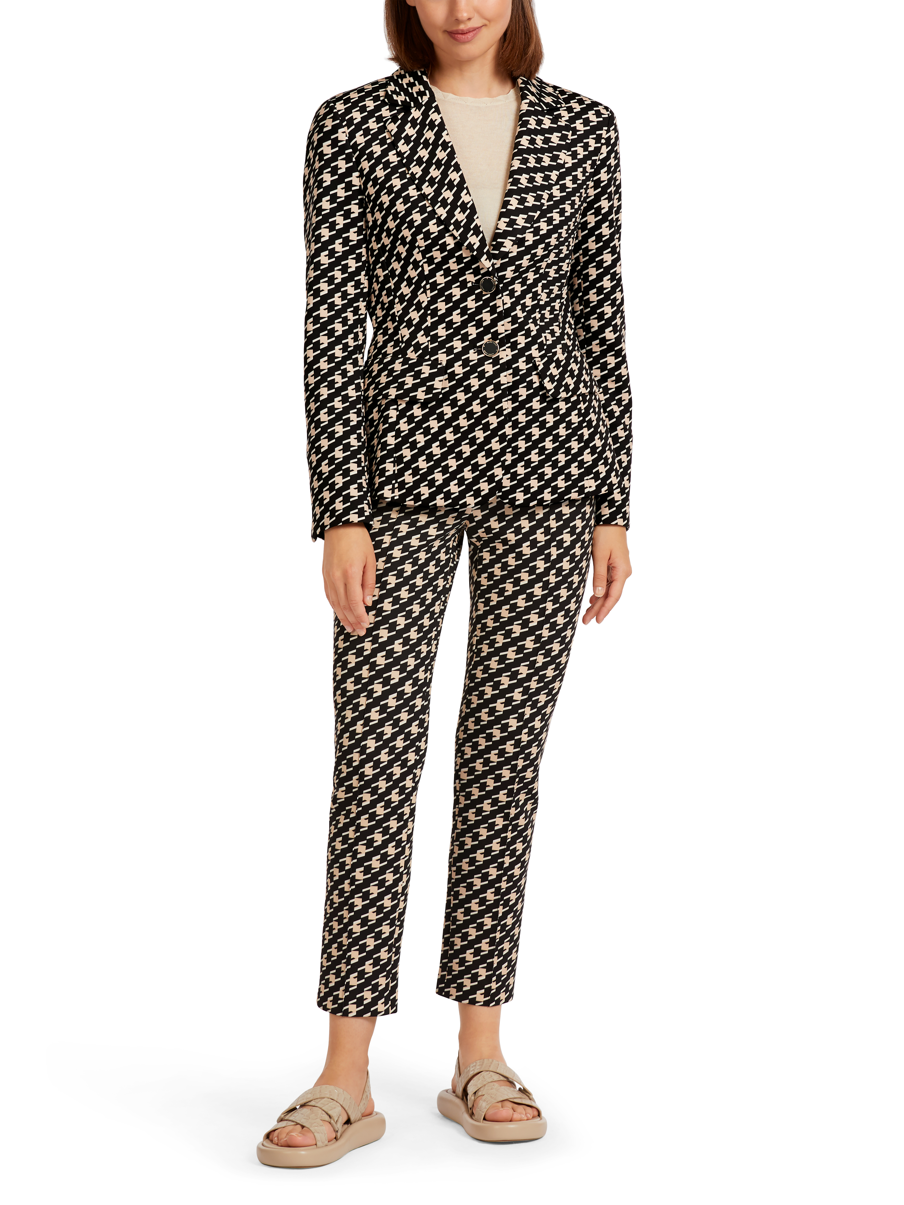 Klassischer Blazer mit Pepitamuster