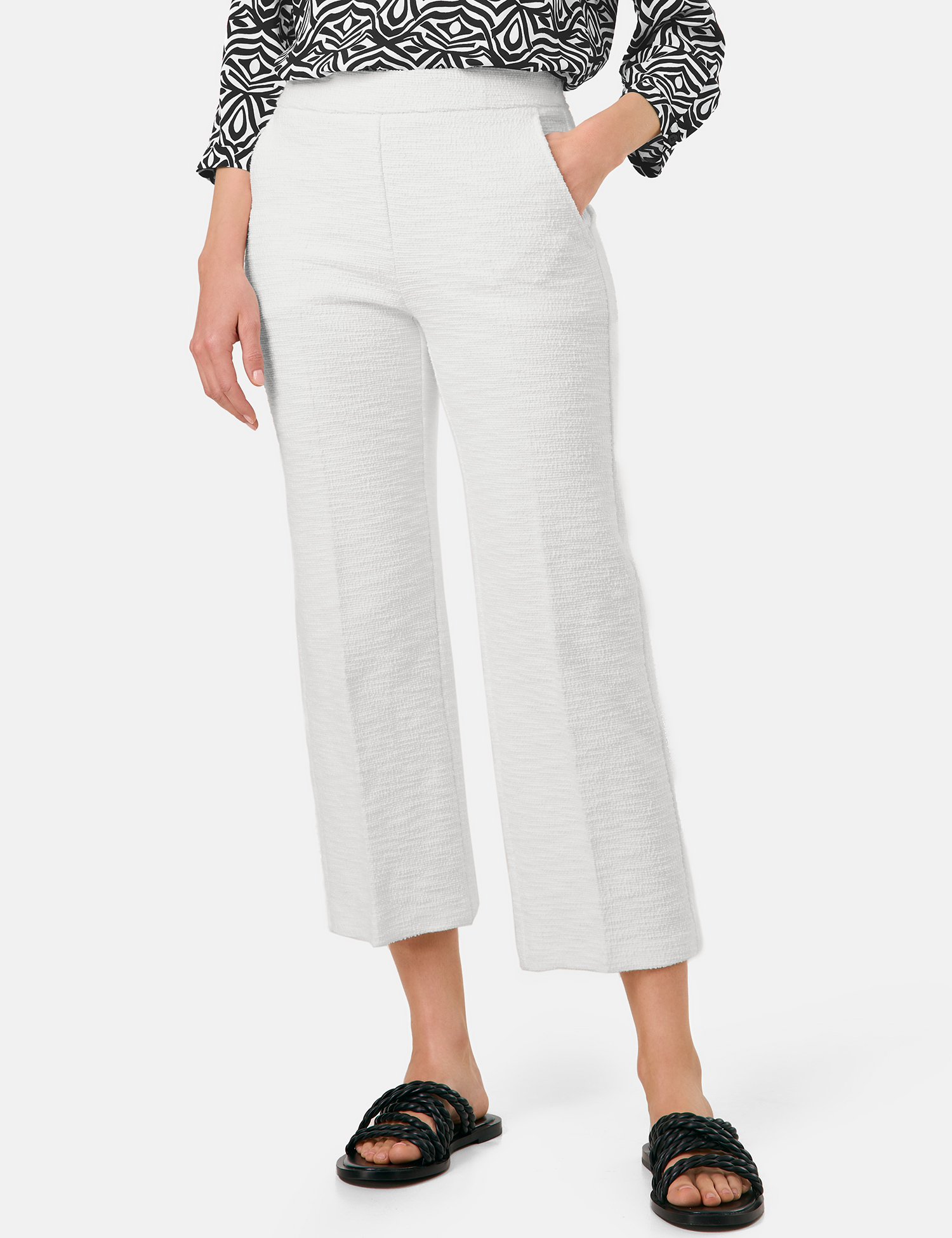 7/8 Schlupfhose mit Bouclé-Optik