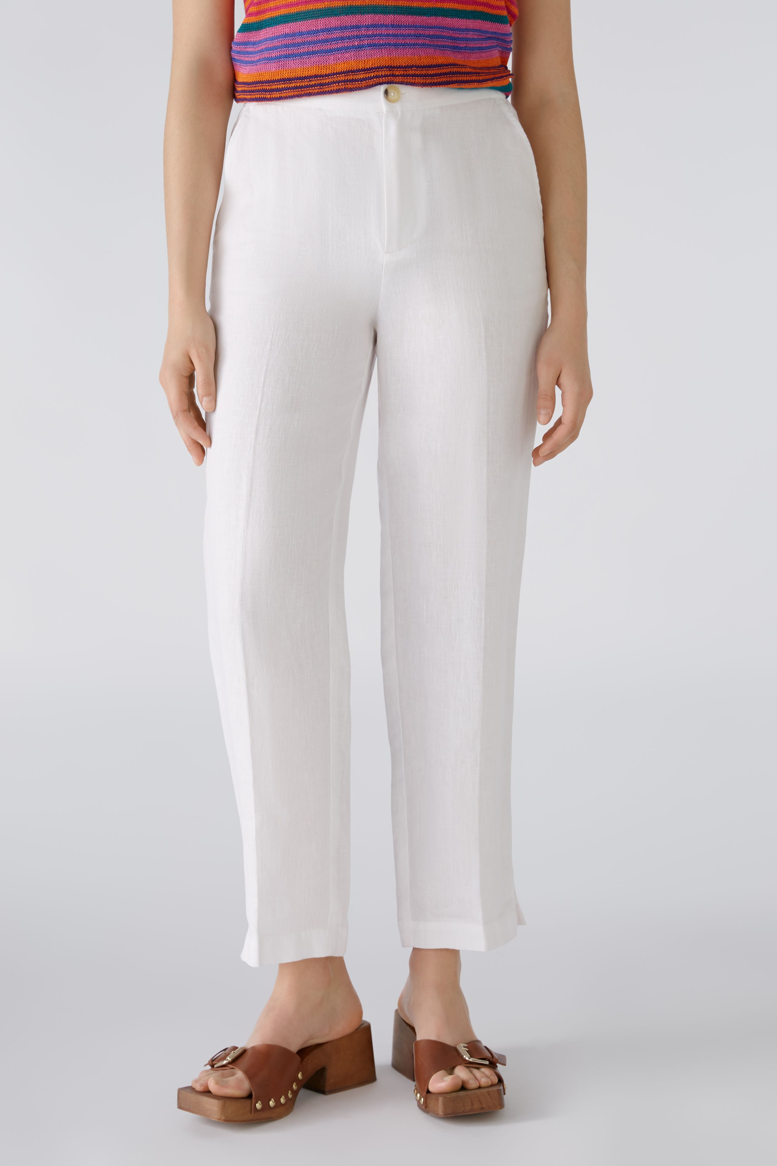 Leinenhose Mid waist , cropped