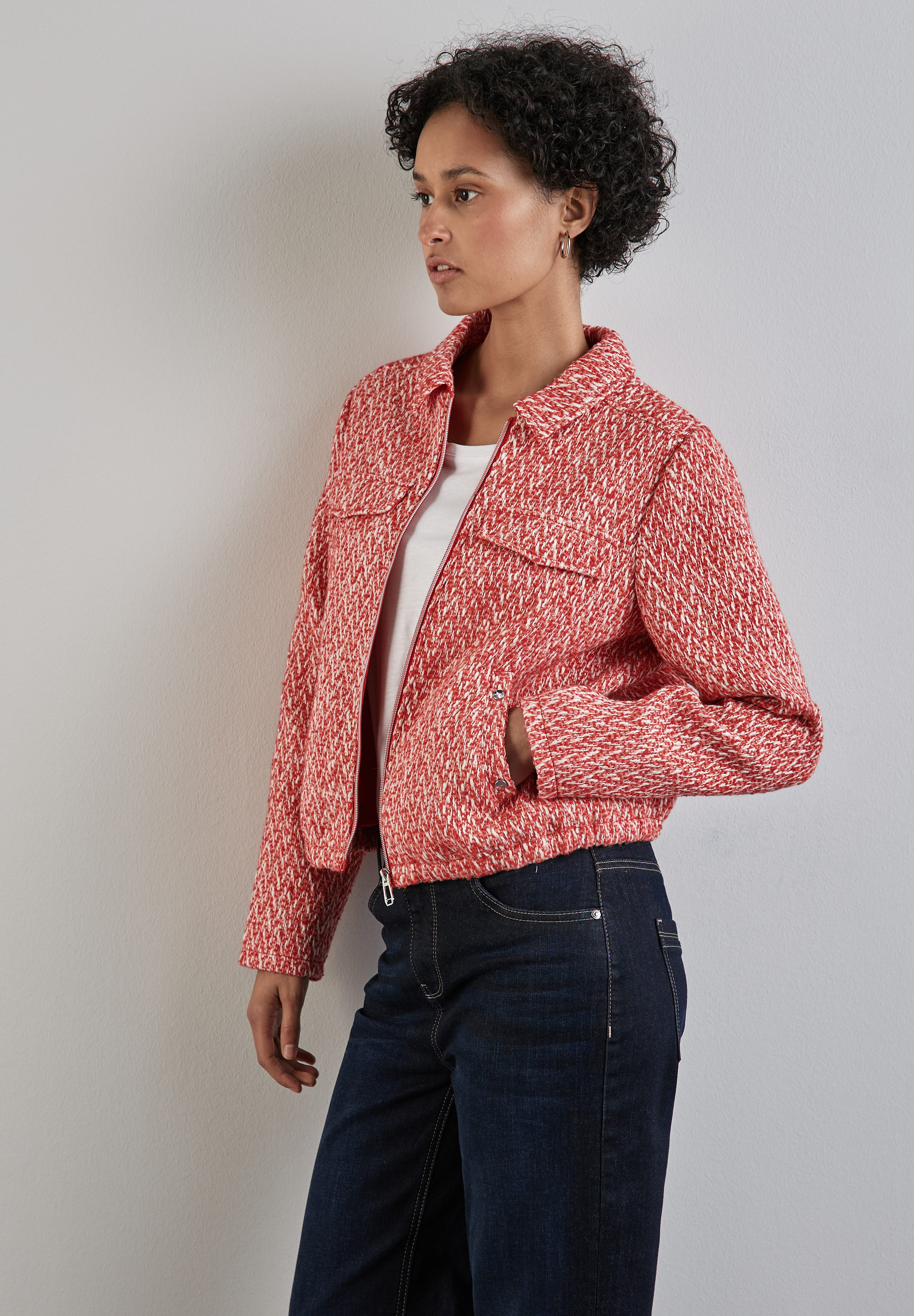 Kurze Bouclé-Jacke
