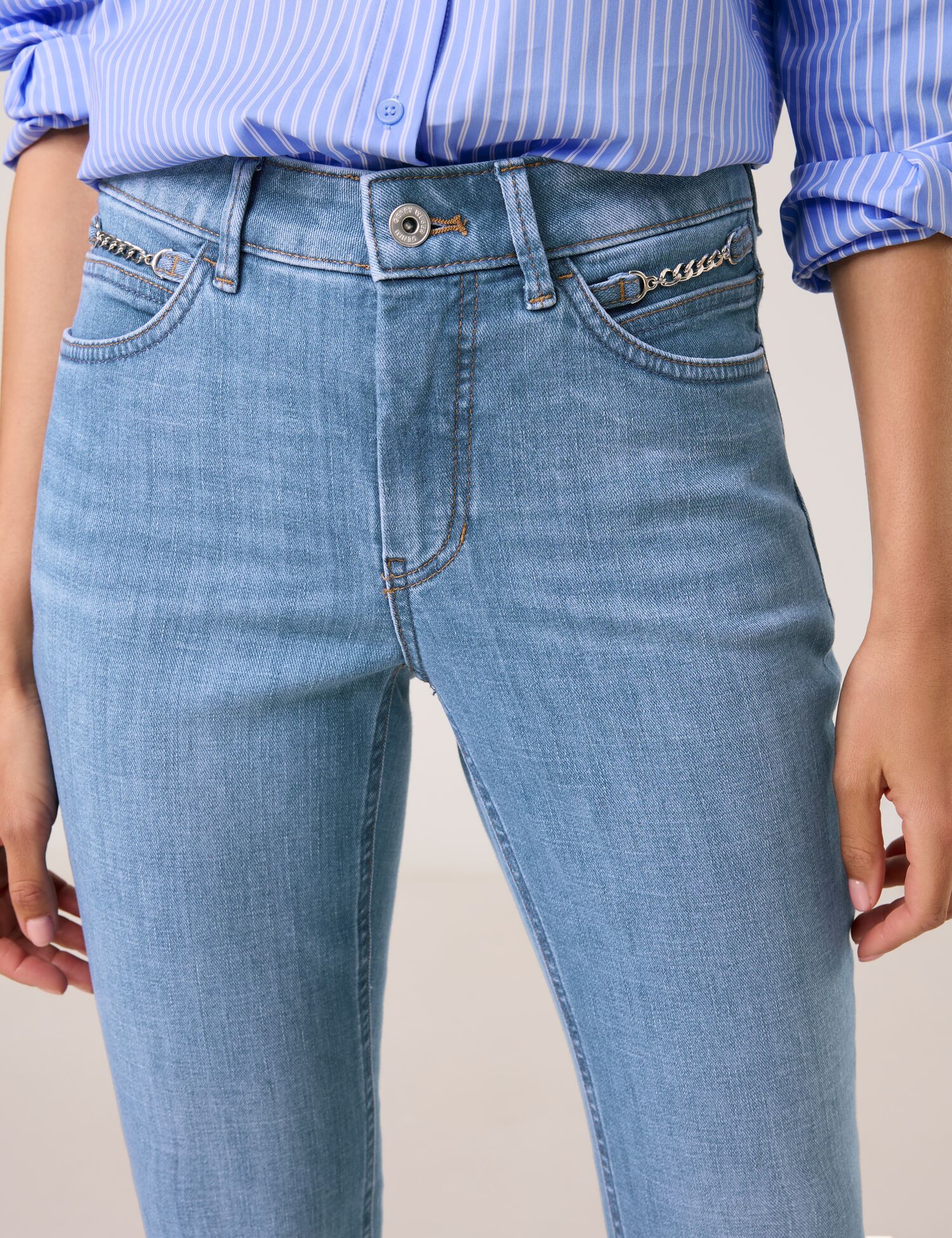 7/8 Jeans SOL꞉INE Slim Fit mit Kettendetail
