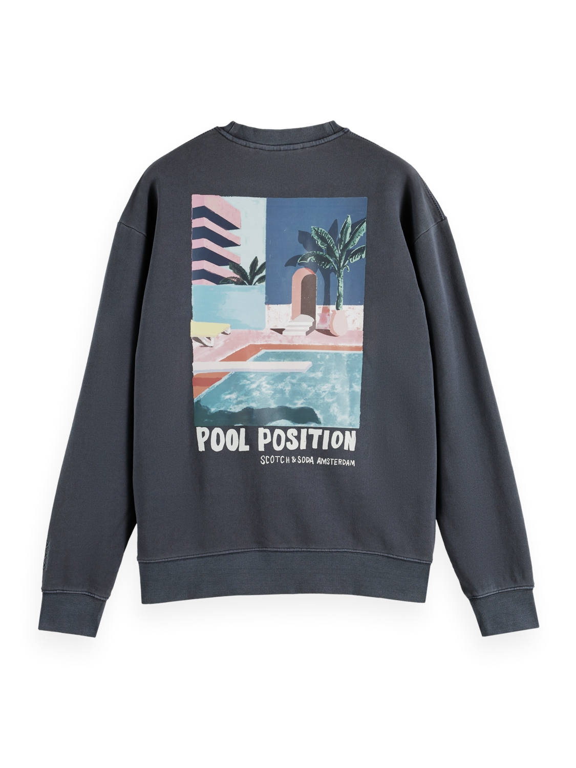 Garment dye artwork sweatshirt